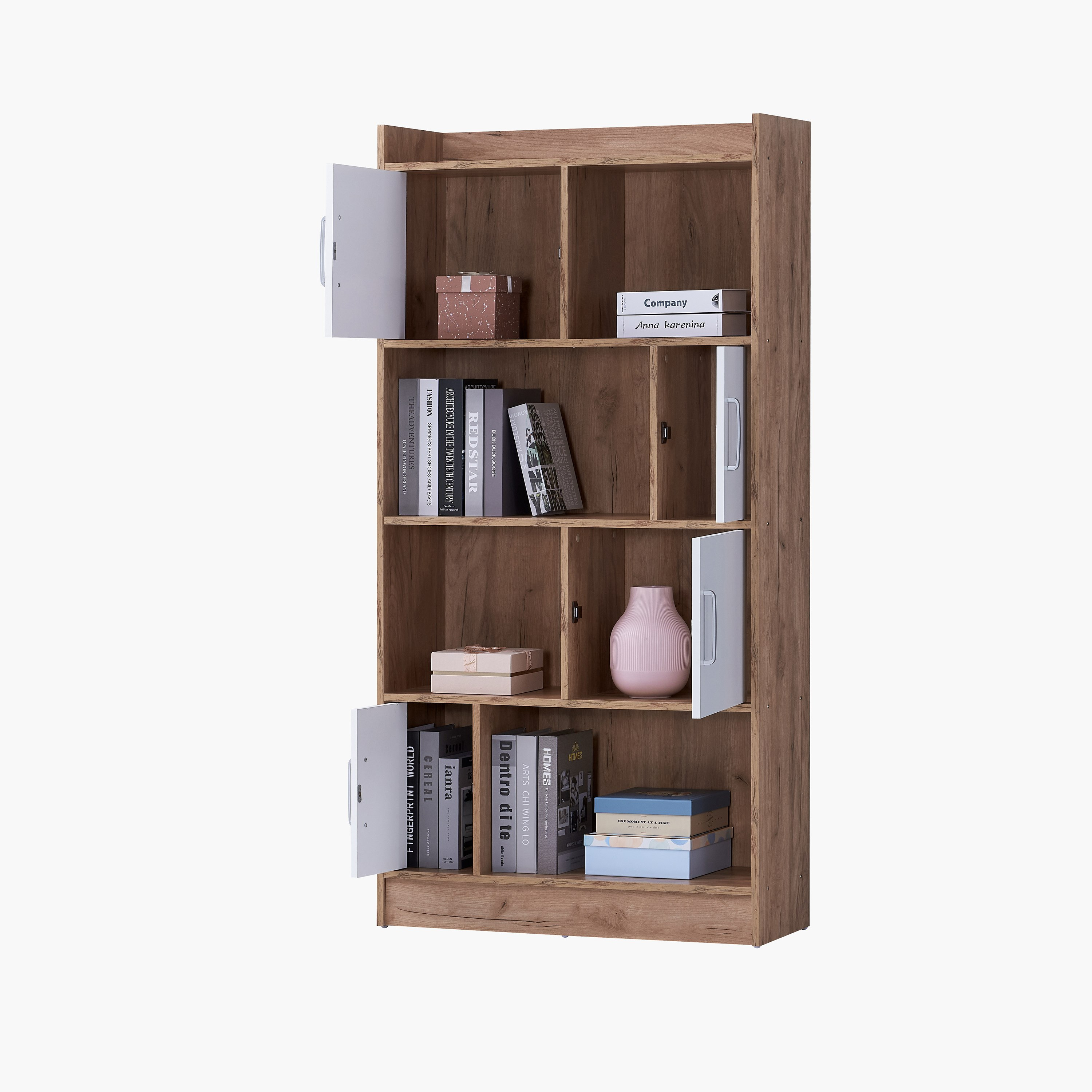 خزانة كتب بـ4 أبواب ورفوف من ألفورد إلورا-hbxfurniture-office-bookcases-image-3