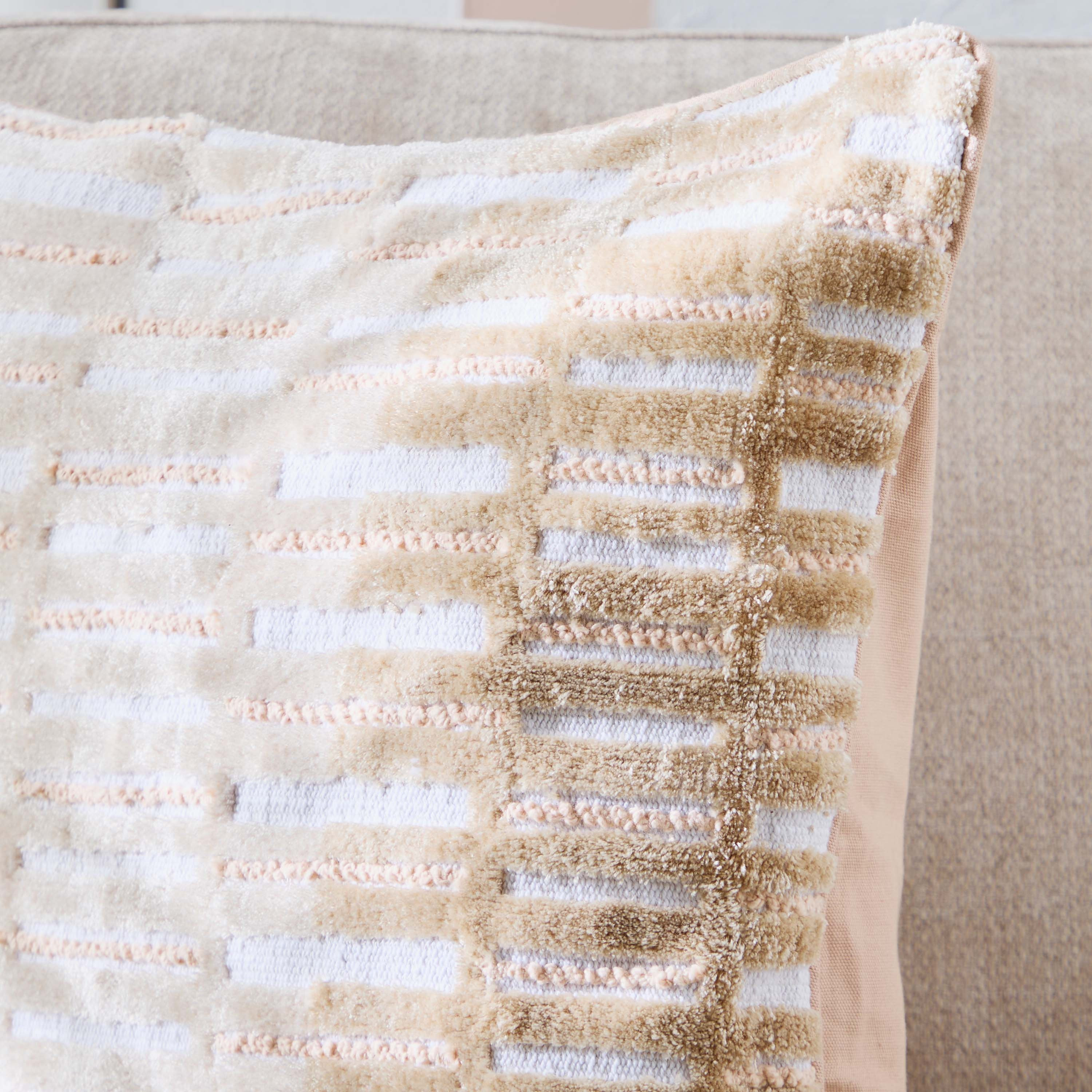 Taste of Grace Varia Chenille Tufted Block Filled Cushion - 50x50 cm-hbxlivingroom-furnishings-cushionsandcovers-filledcushions-image-2