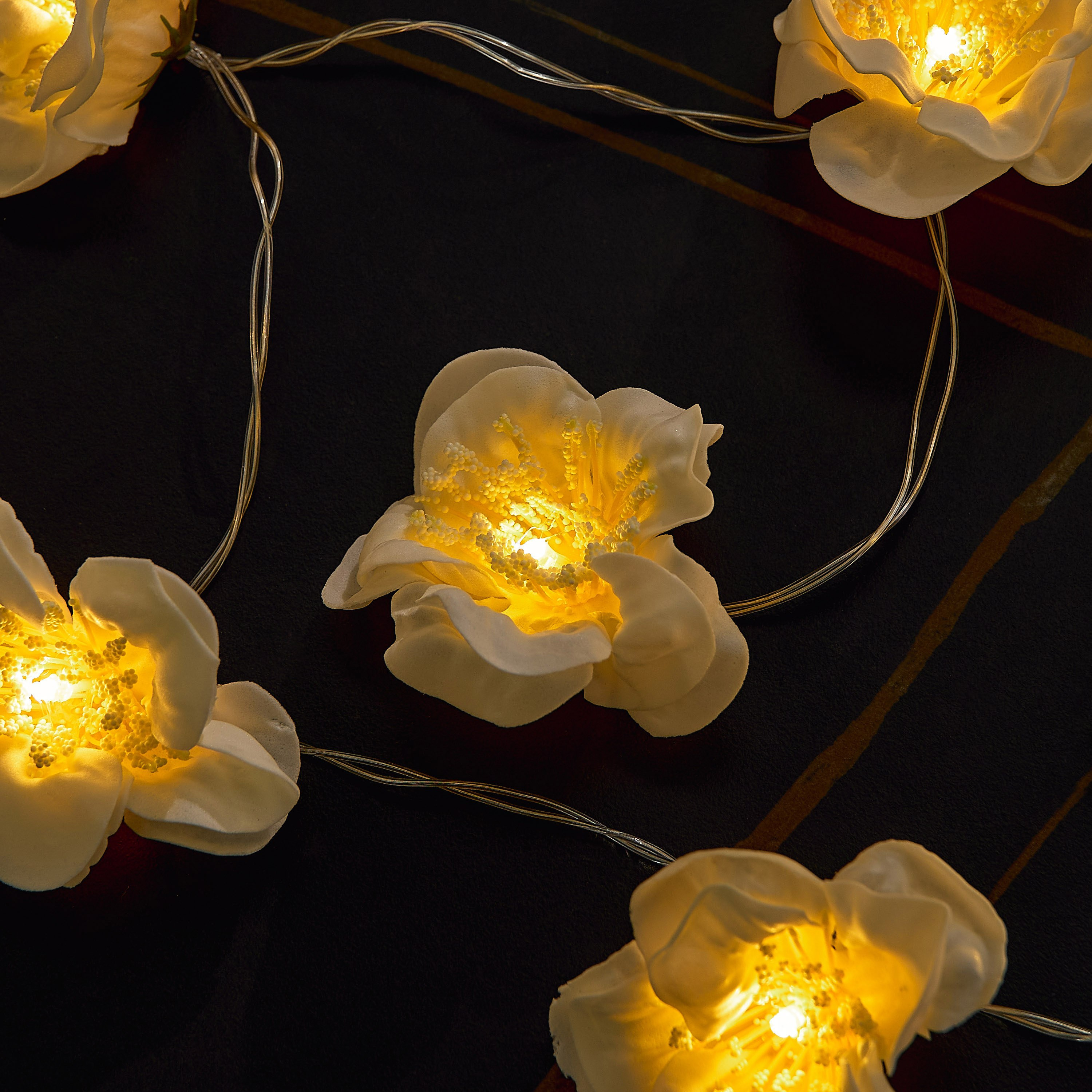 حبل إضاءة ليد دافئة 10 مصابيح بتصميم زهور من دوكس-hbxdiningroom-lighting-decorativesandstringlights-image-3