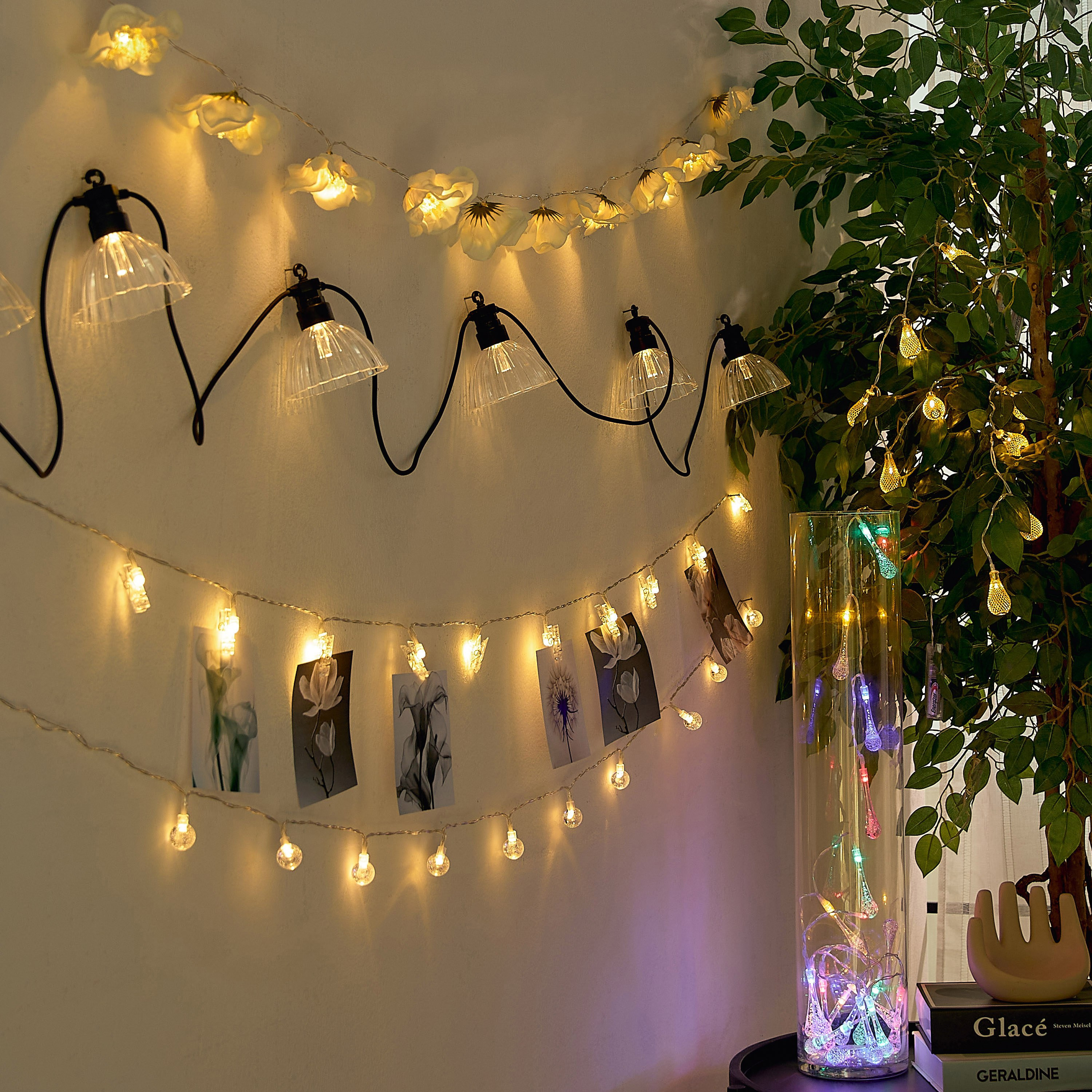 حبل إضاءة ليد دافئة 10 مصابيح بتصميم زهور من دوكس-hbxdiningroom-lighting-decorativesandstringlights-image-5
