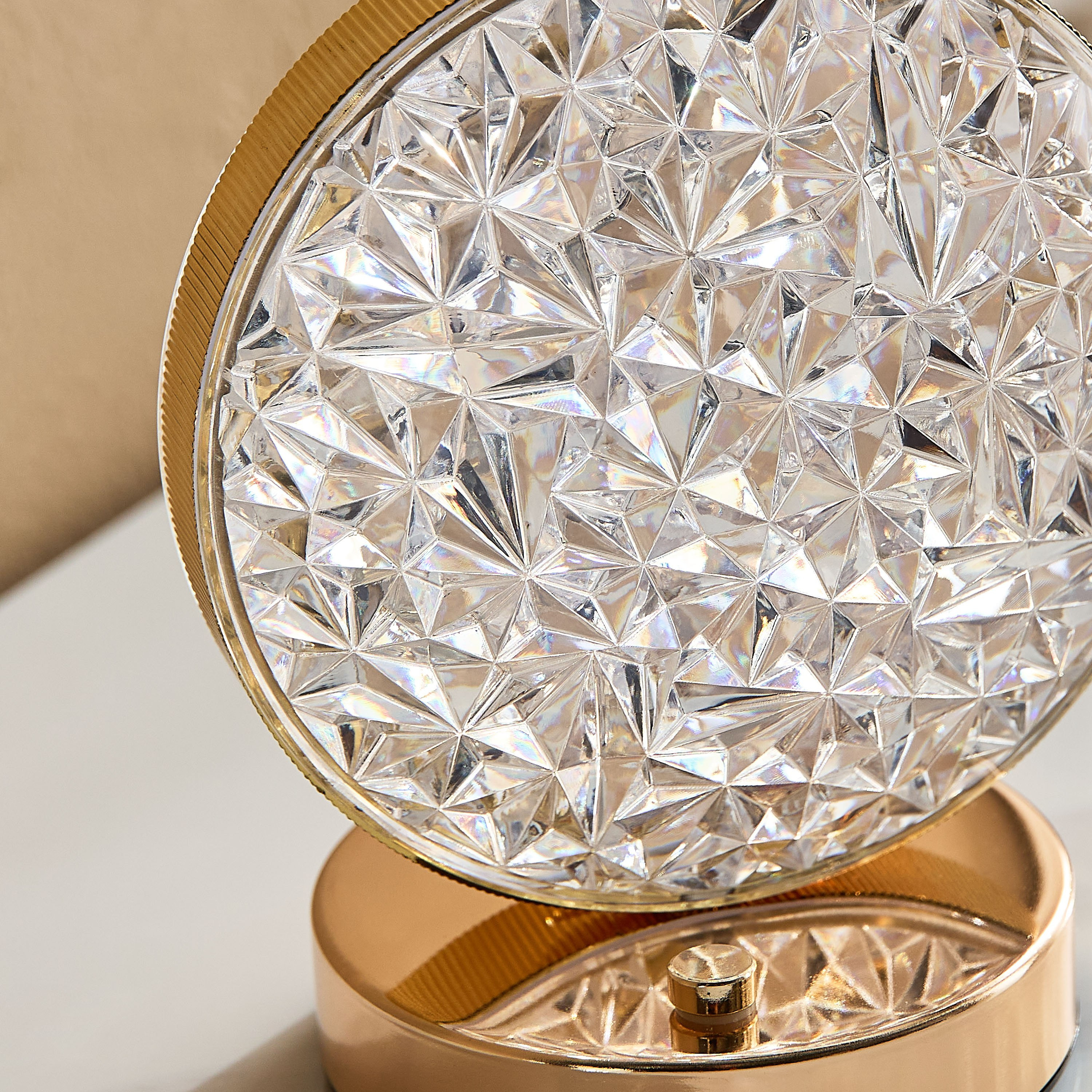 Dux Rechargeable Metal Base Table Lamp with Crystal Shade and Touch Switch-hbxlivingroom-lighting-tablelamps-image-5