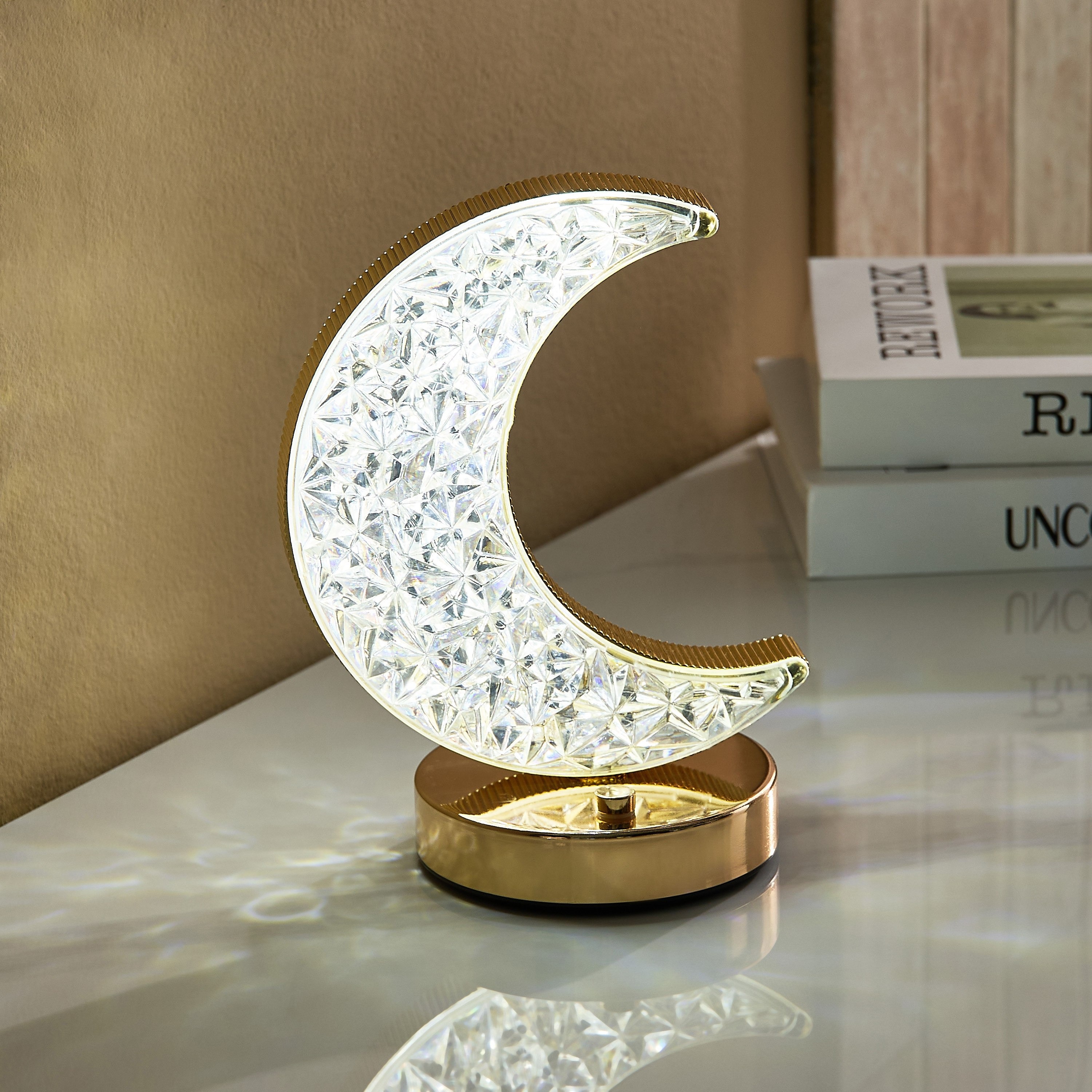 Dux Rechargeable Crescent Moon Metal Base Table Lamp with Crystal Shade and Touch Switch-PROMO_HB_AE_B1G1_250925-image-2