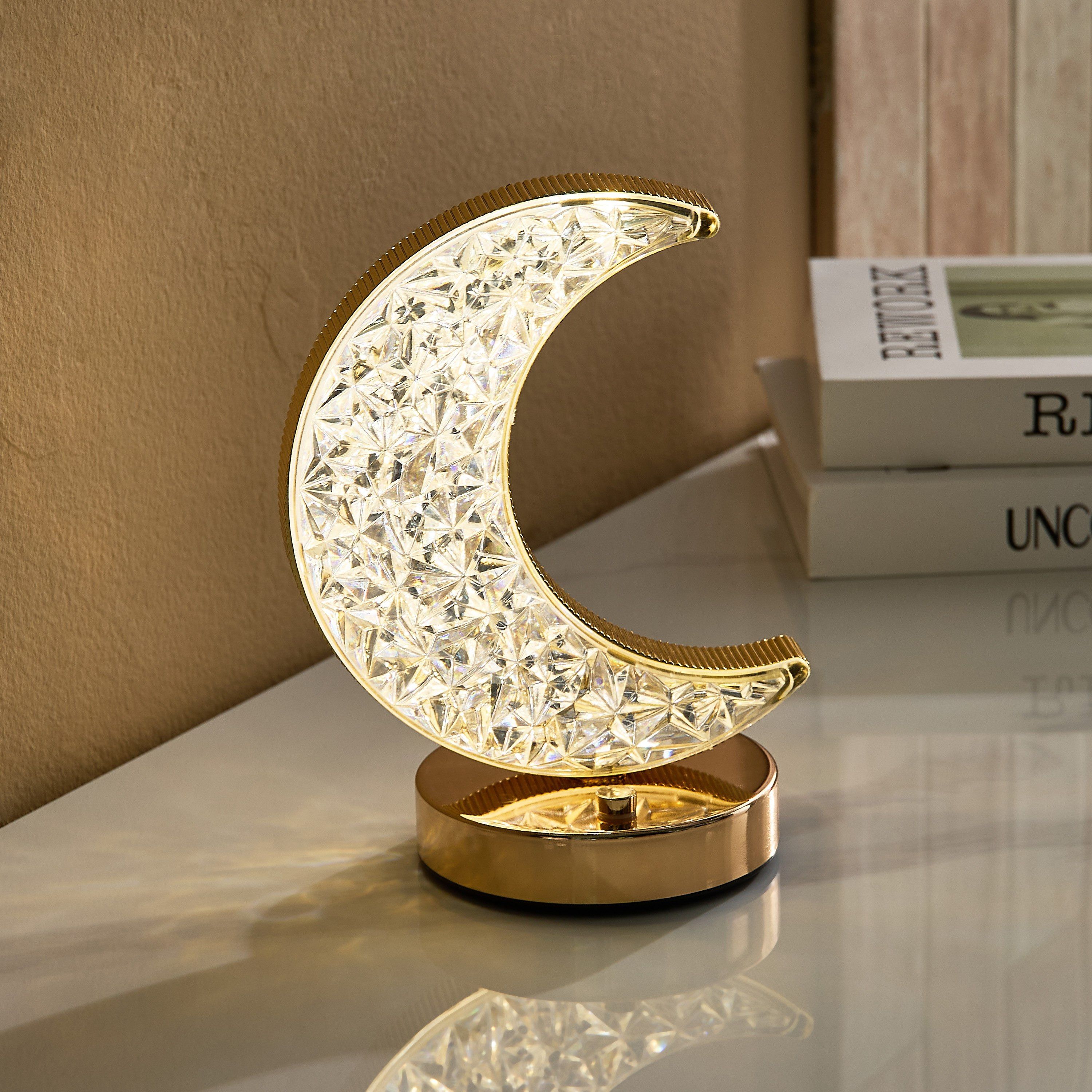 Dux Rechargeable Crescent Moon Metal Base Table Lamp with Crystal Shade and Touch Switch-PROMO_HB_AE_B1G1_250925-image-3