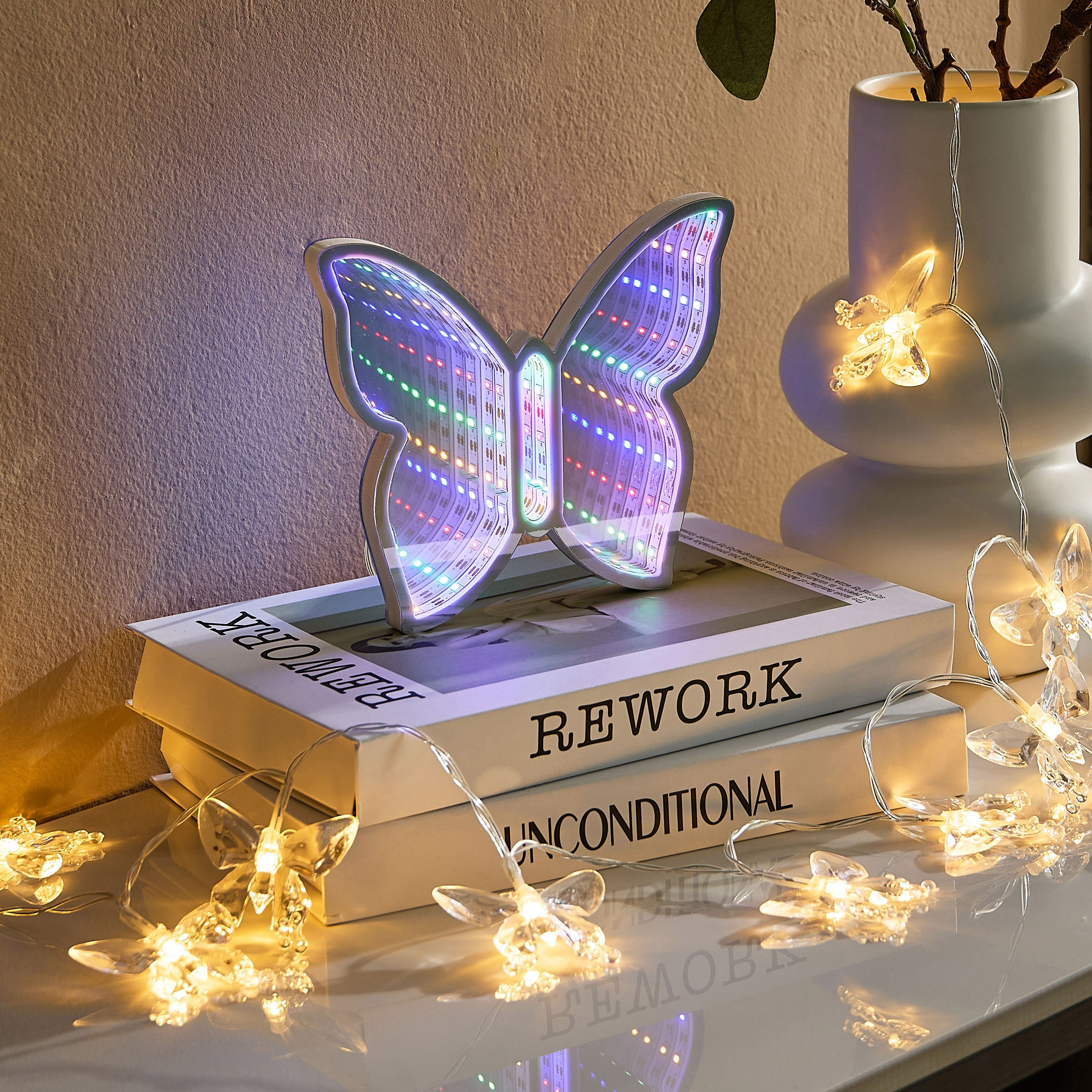 مصباح نفق على شكل فراشة من دوكس - 16x1x14 سم-hbxdiningroom-lighting-decorativesandstringlights-image-5