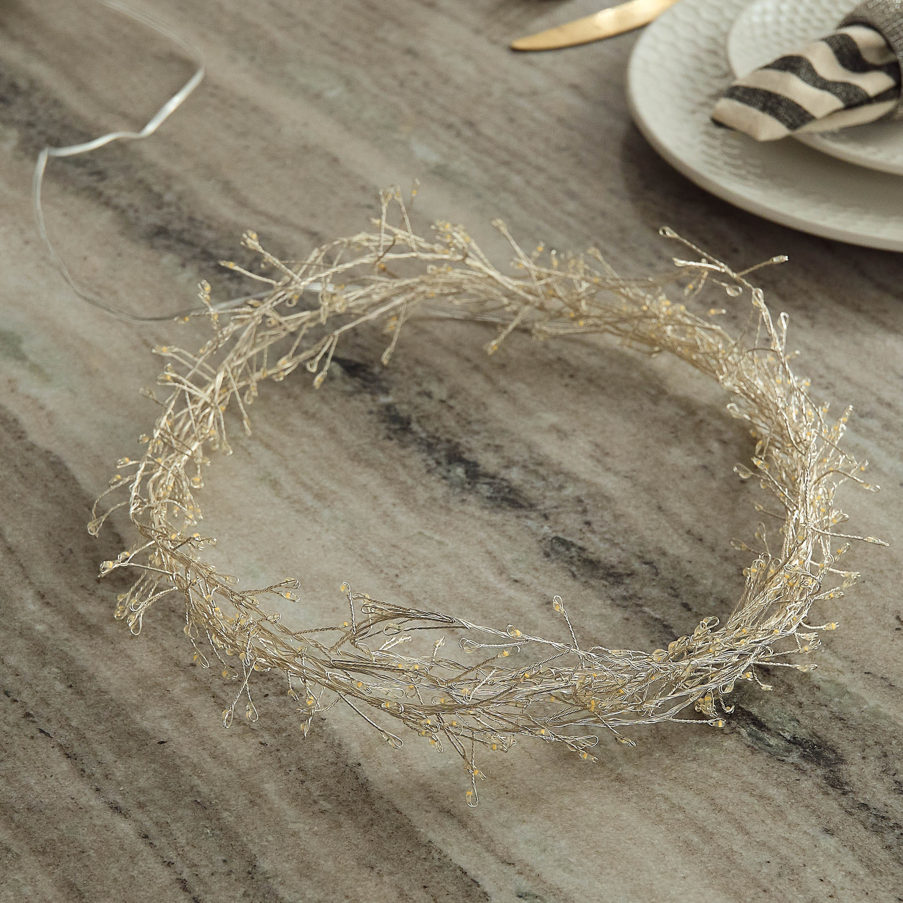 حبل مصابيح ليد صغيرة دافئة 480 قطعة بأسلاك نحاسية من دوكس - 4.8 متر-hbxdiningroom-lighting-decorativesandstringlights-image-2