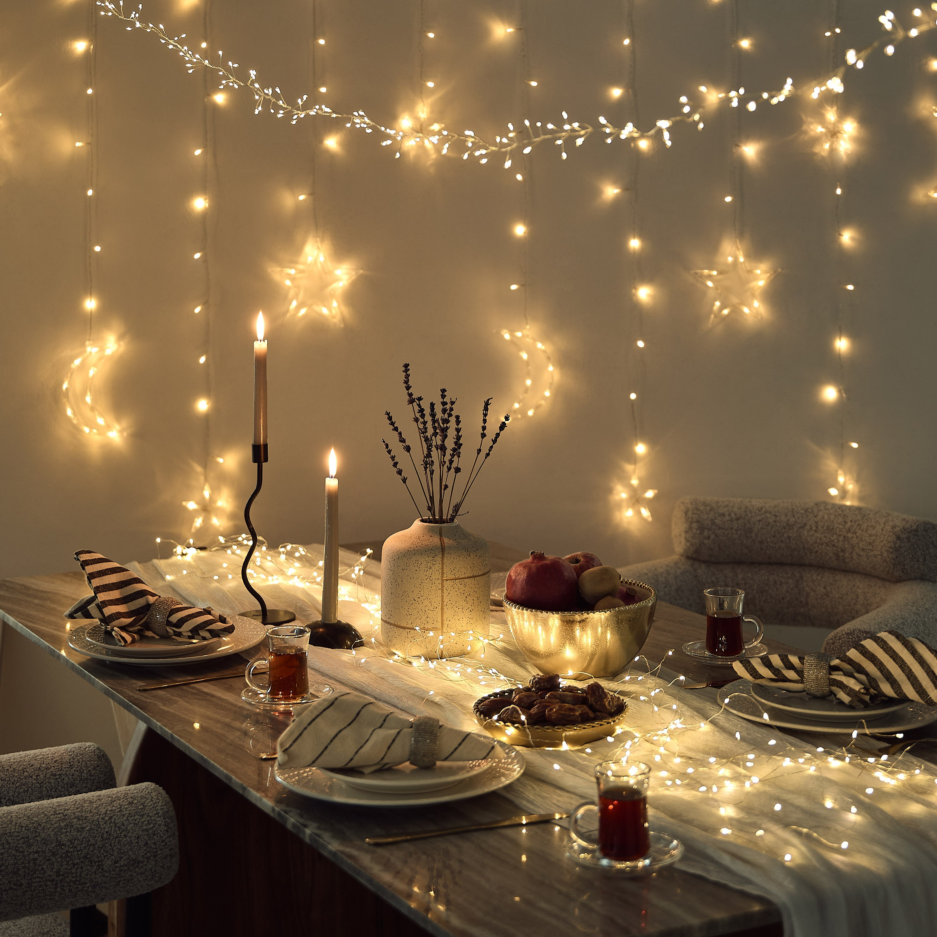 حبل مصابيح ليد صغيرة دافئة 480 قطعة بأسلاك نحاسية من دوكس - 4.8 متر-hbxdiningroom-lighting-decorativesandstringlights-image-4