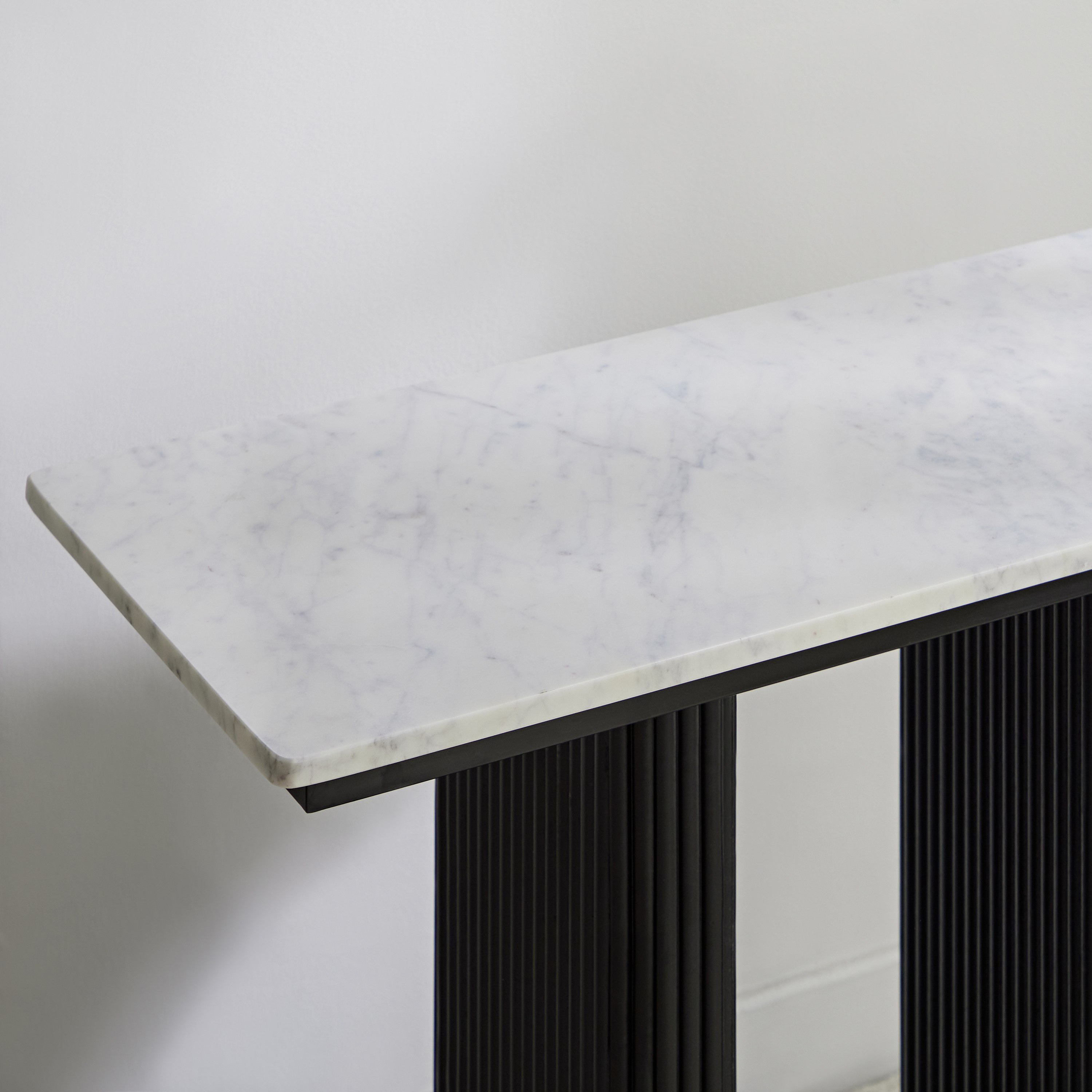 Cavon Fabio Genuine Marble Top Console Table with Solid Wood Base-hbxfurniture-tablesandstands-consoletables-image-3