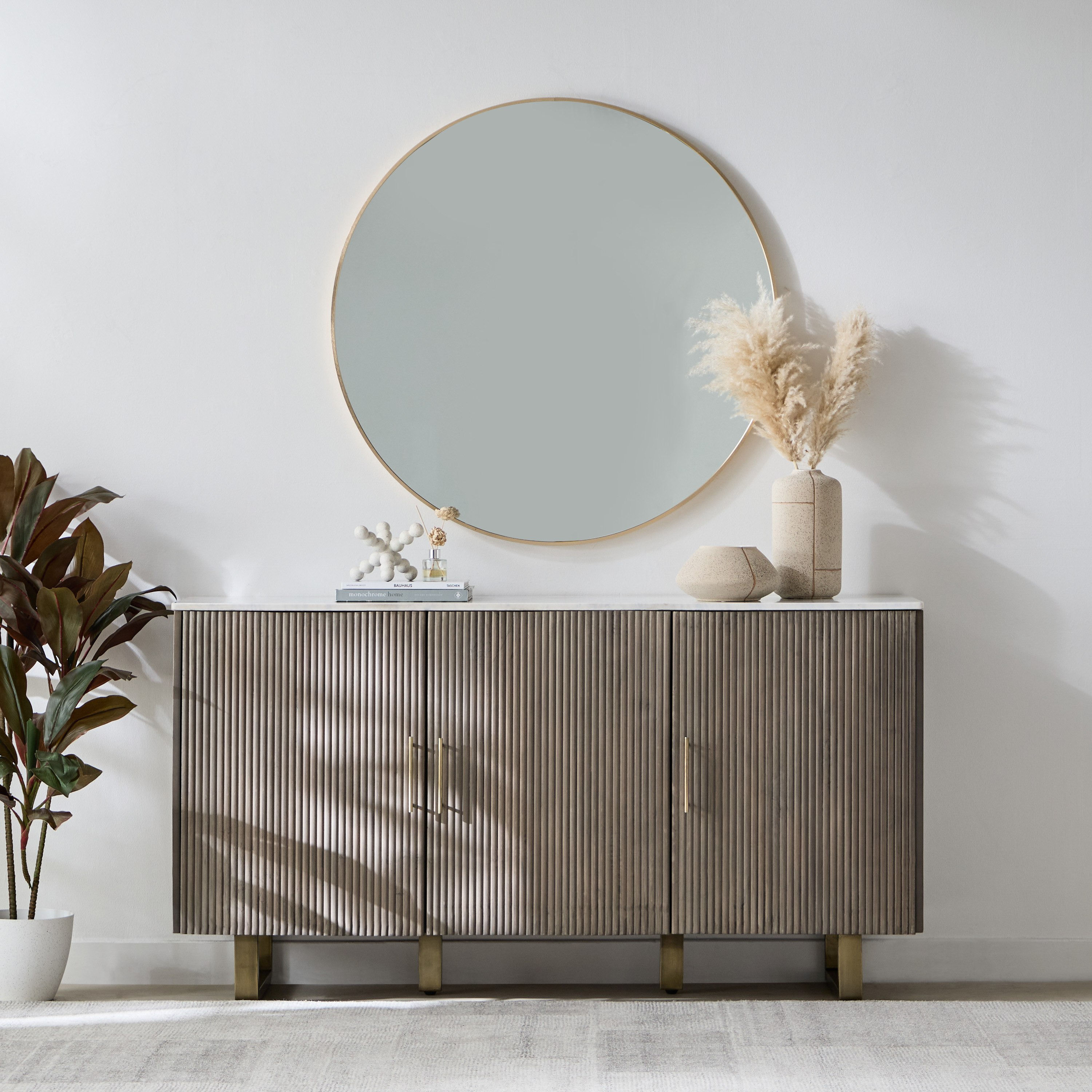 Cavon Portola 1.6 Metre 3-Door Solid Wood Sideboard with Genuine Marble Top-hbxfurniture-diningroom-buffetsandsideboards-image-10