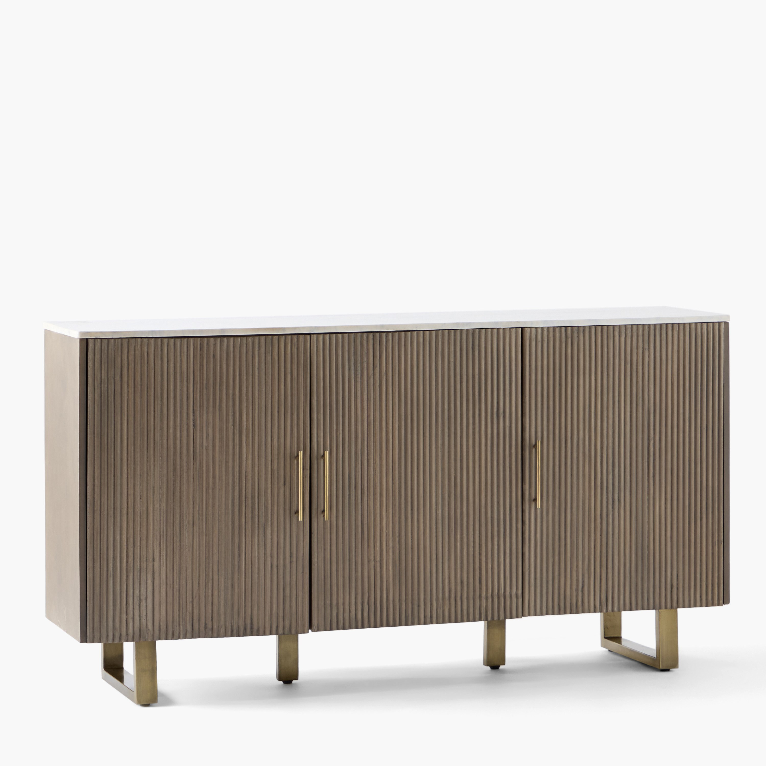 Cavon Portola 1.6 Metre 3-Door Solid Wood Sideboard with Genuine Marble Top-hbxfurniture-diningroom-buffetsandsideboards-image-11