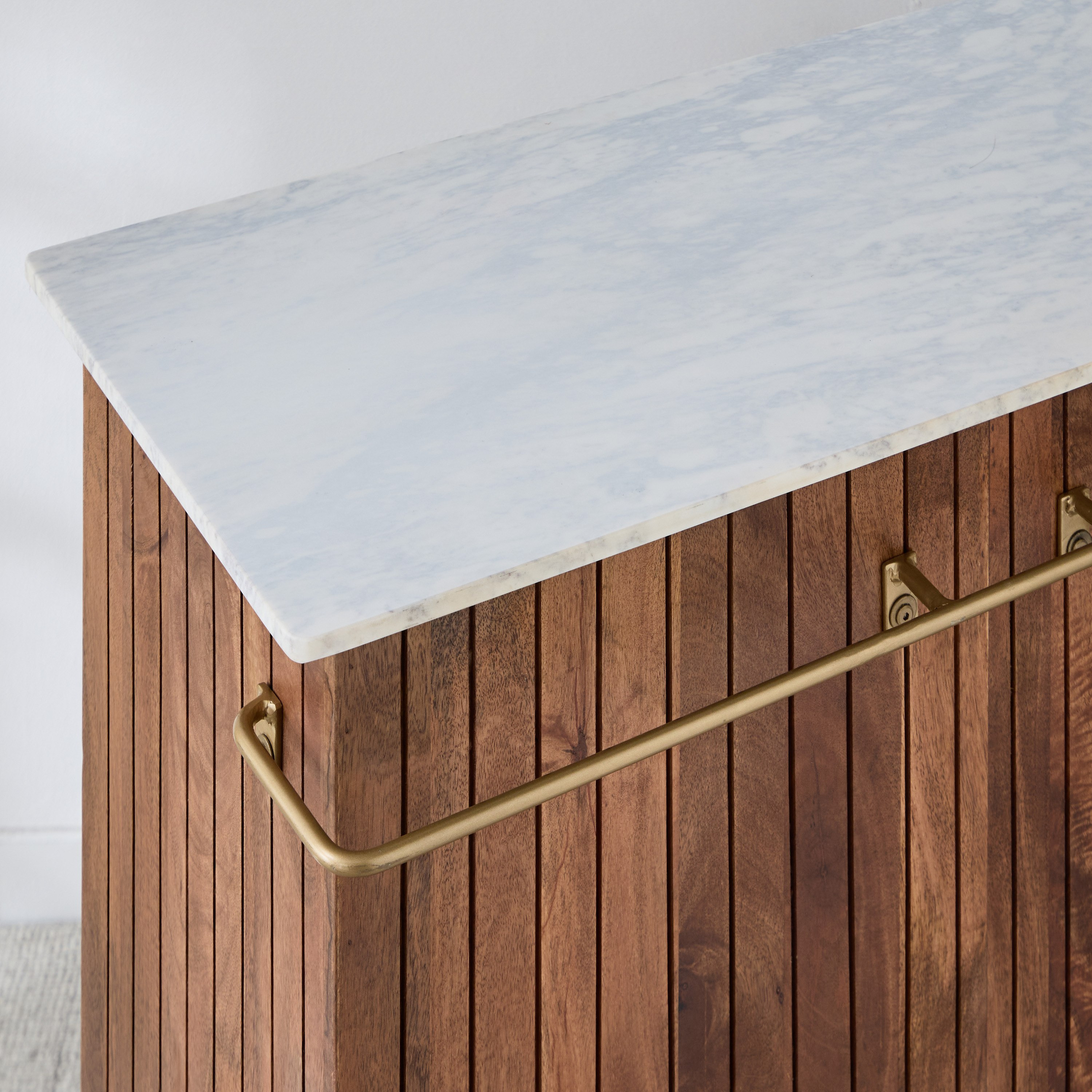 Cavon Glenn Solid Wood Bar Unit with Genuine Marble Top-hbxfurniture-diningroom-barcountersandbarstools-image-6