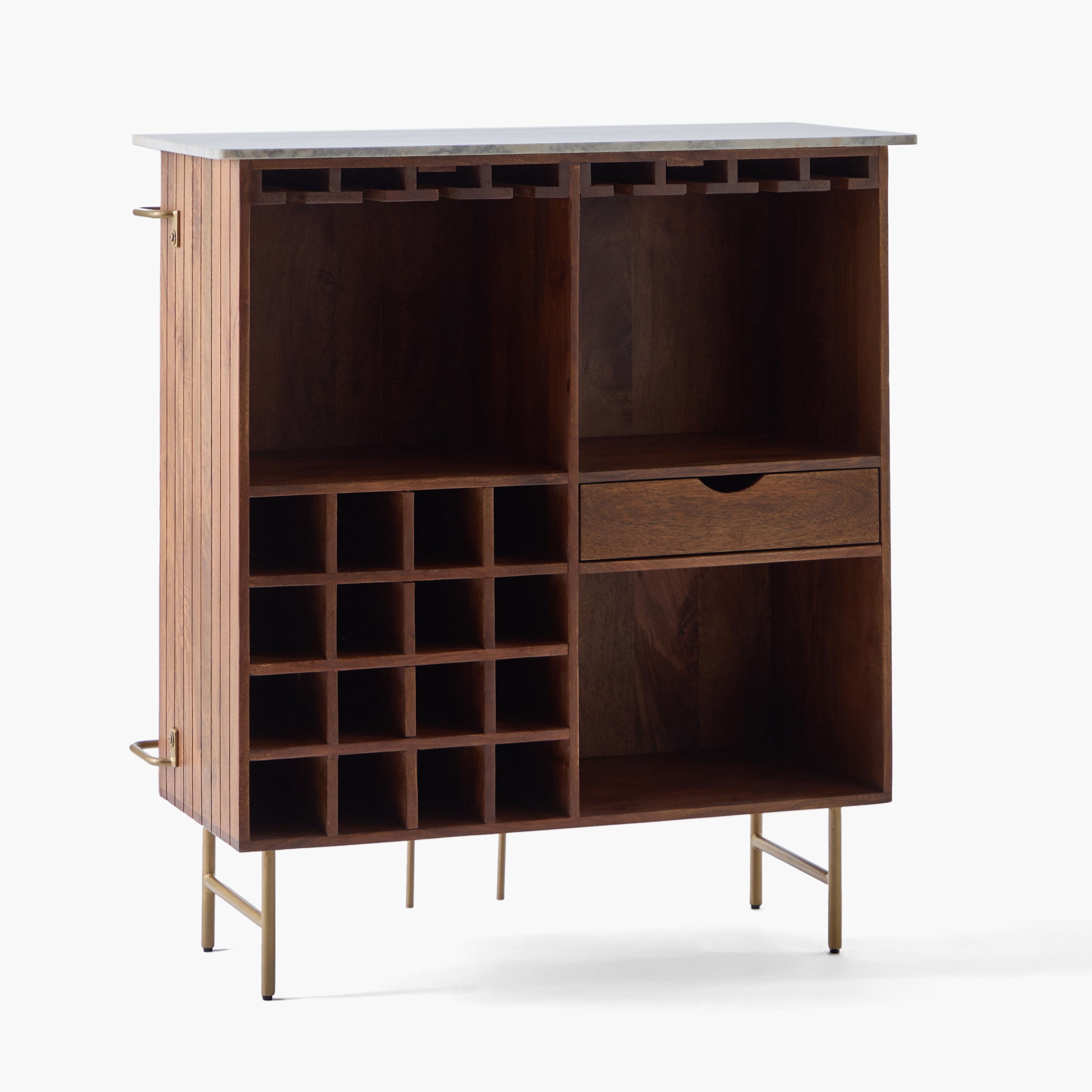 Cavon Glenn Solid Wood Bar Unit with Genuine Marble Top-hbxfurniture-diningroom-barcountersandbarstools-image-9