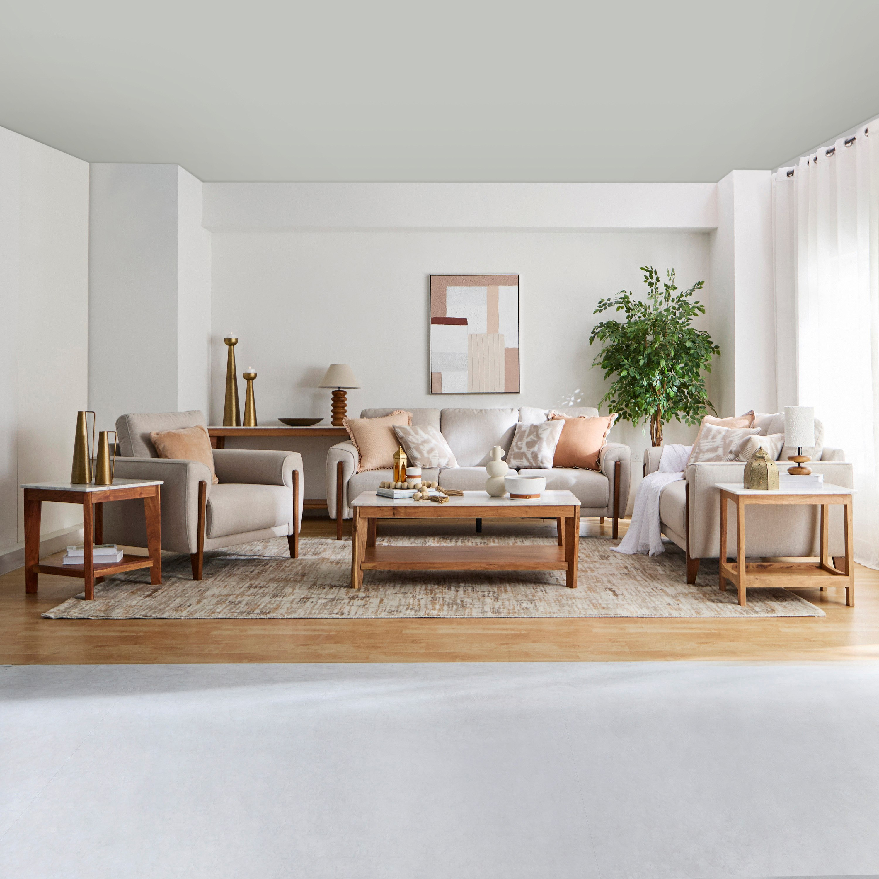 Cavon Midtown Genuine Marble Top Long End Table with Shelf-hbxfurniture-livingroom-endtables-image-7