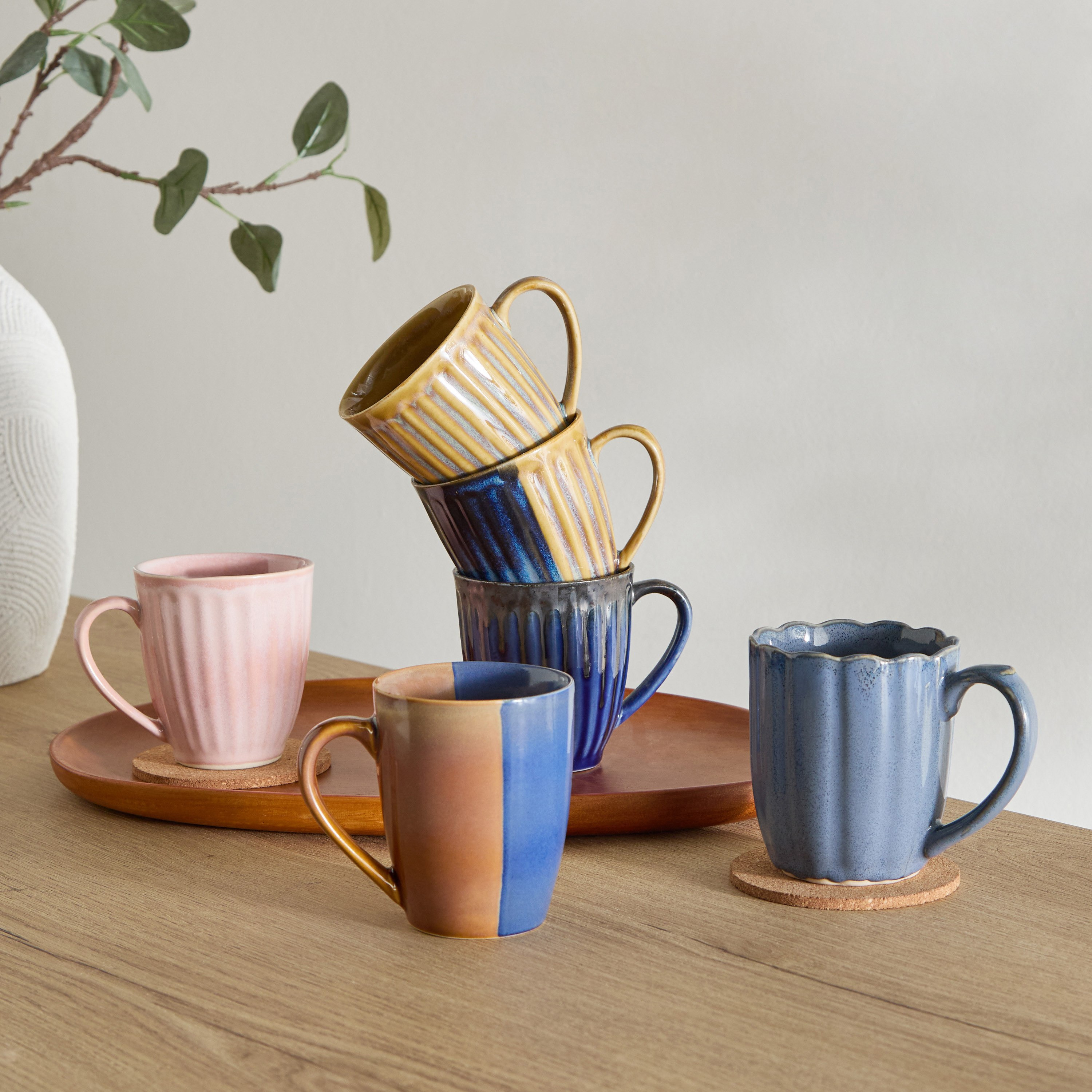 Donna Stoneware Ribbed Mug - 300 ml-hbxhomeware-diningandtabletop-coffeeandteasets-image-4