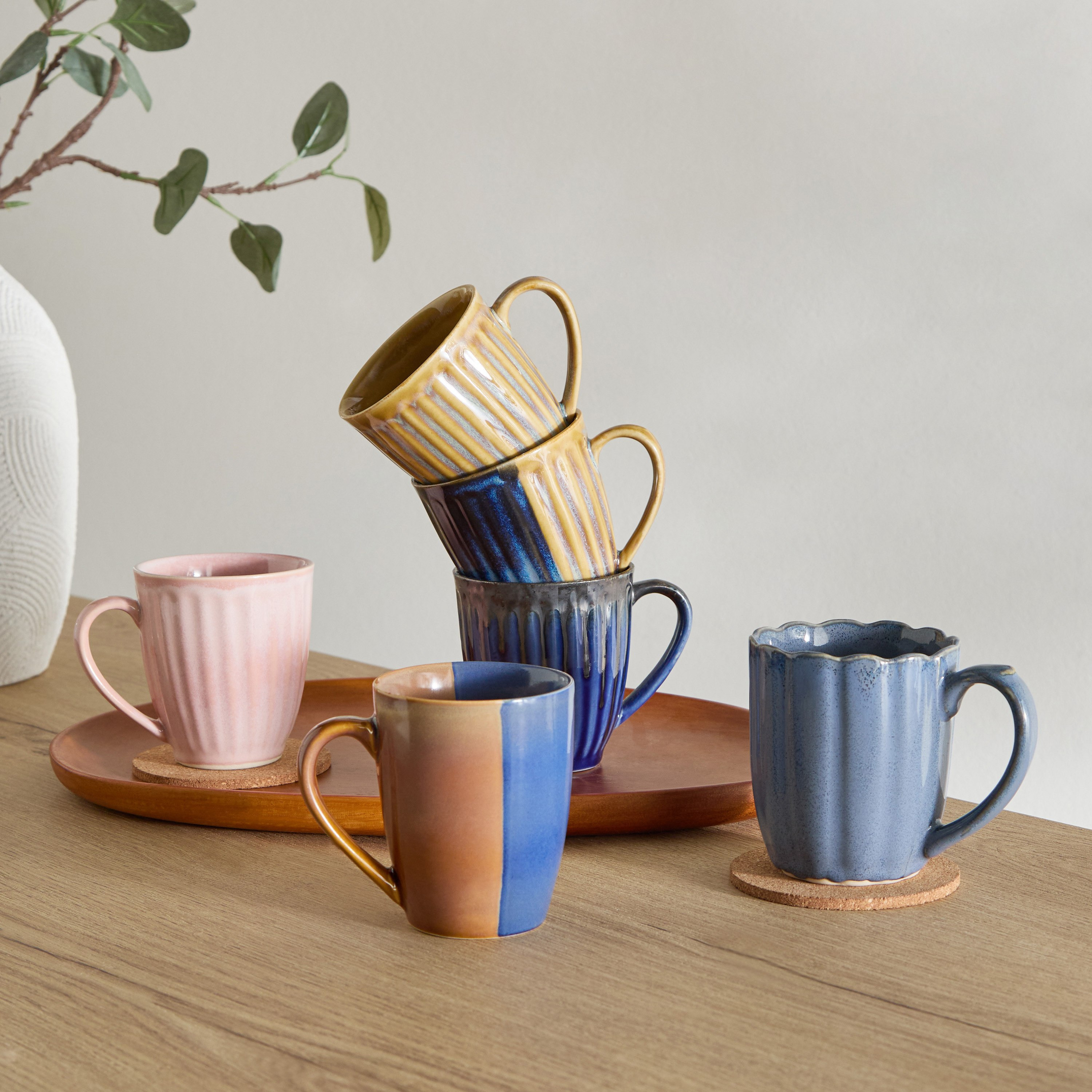 Donna Stoneware Ribbed Mug - 300 ml-hbxhomeware-diningandtabletop-coffeeandteasets-image-4