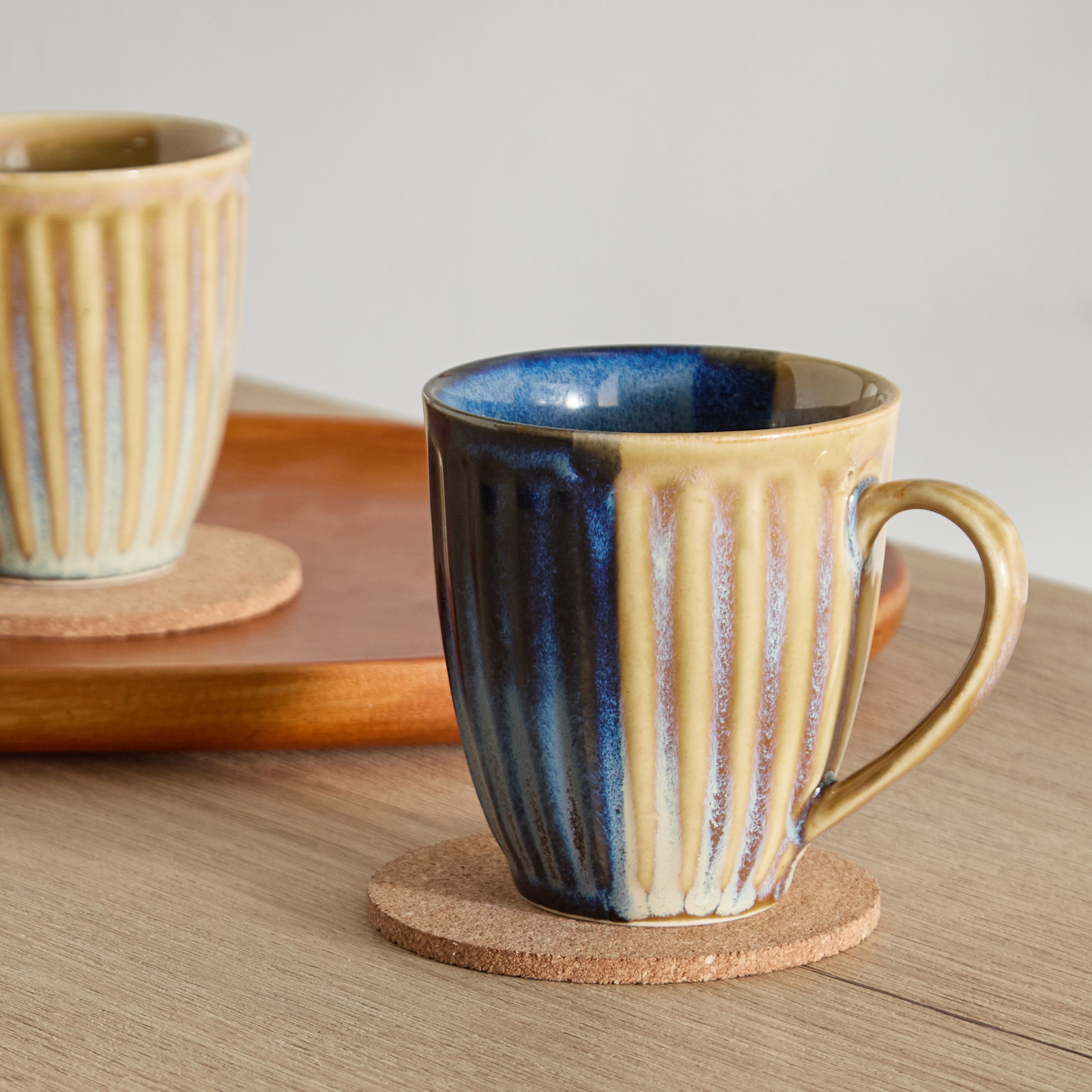 Donna Stoneware Ribbed Mug - 300 ml-hbxhomeware-diningandtabletop-coffeeandteasets-image-1