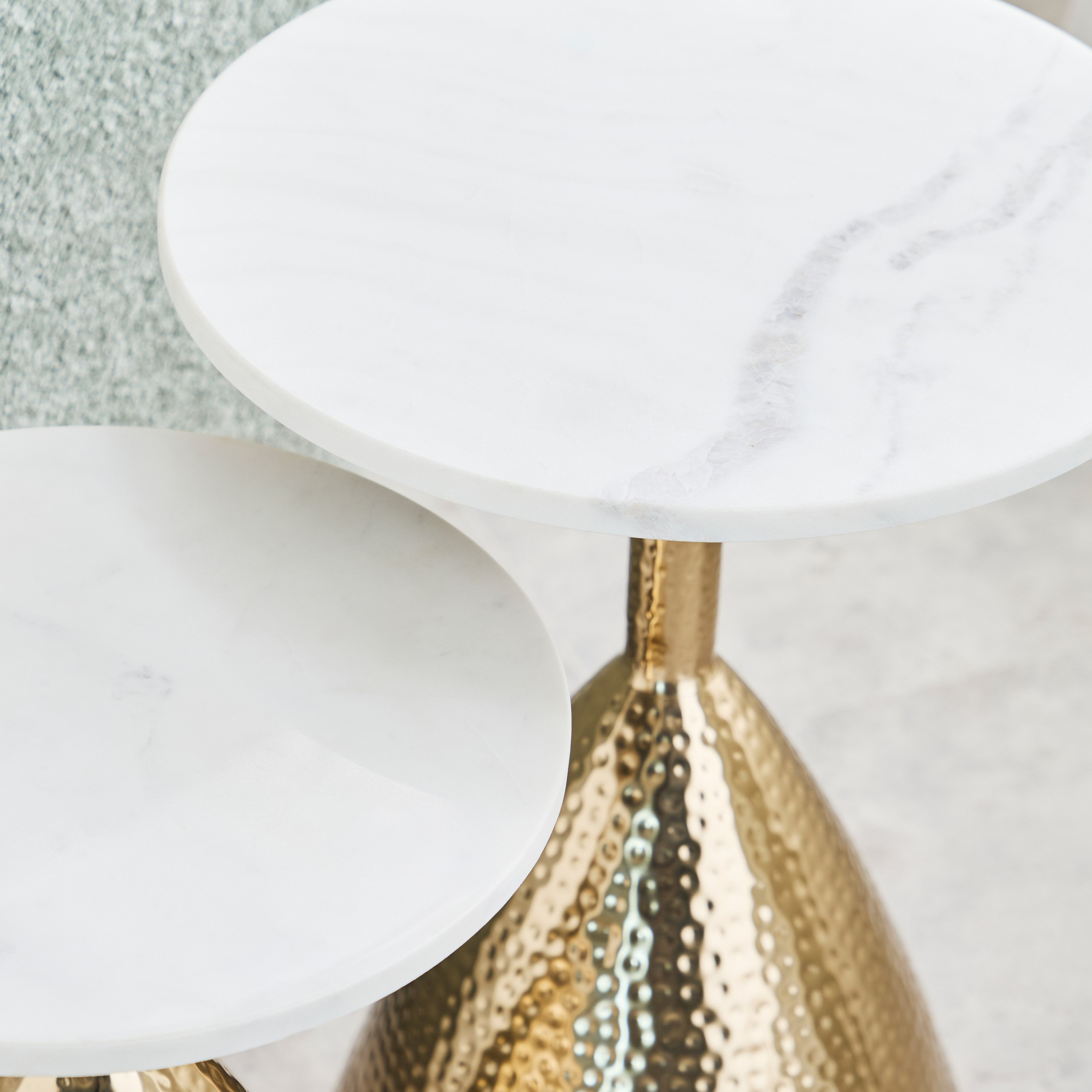 Cavon Cone Genuine Marble Top Nest of Tables - Set of 2-hbxfurniture-livingroom-nestingtables-image-3