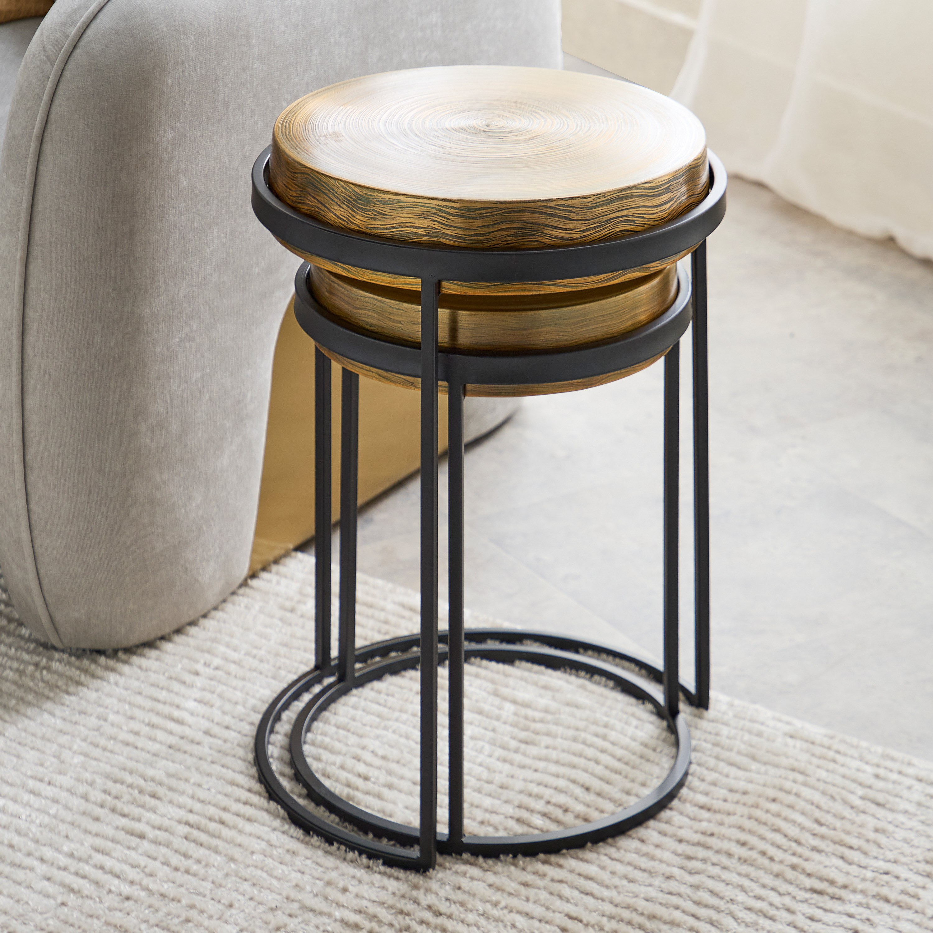 طقم طاولات متداخلة من قطعتين - هدسون من فيندرا -hbxfurniture-livingroom-nestingtables-image-3