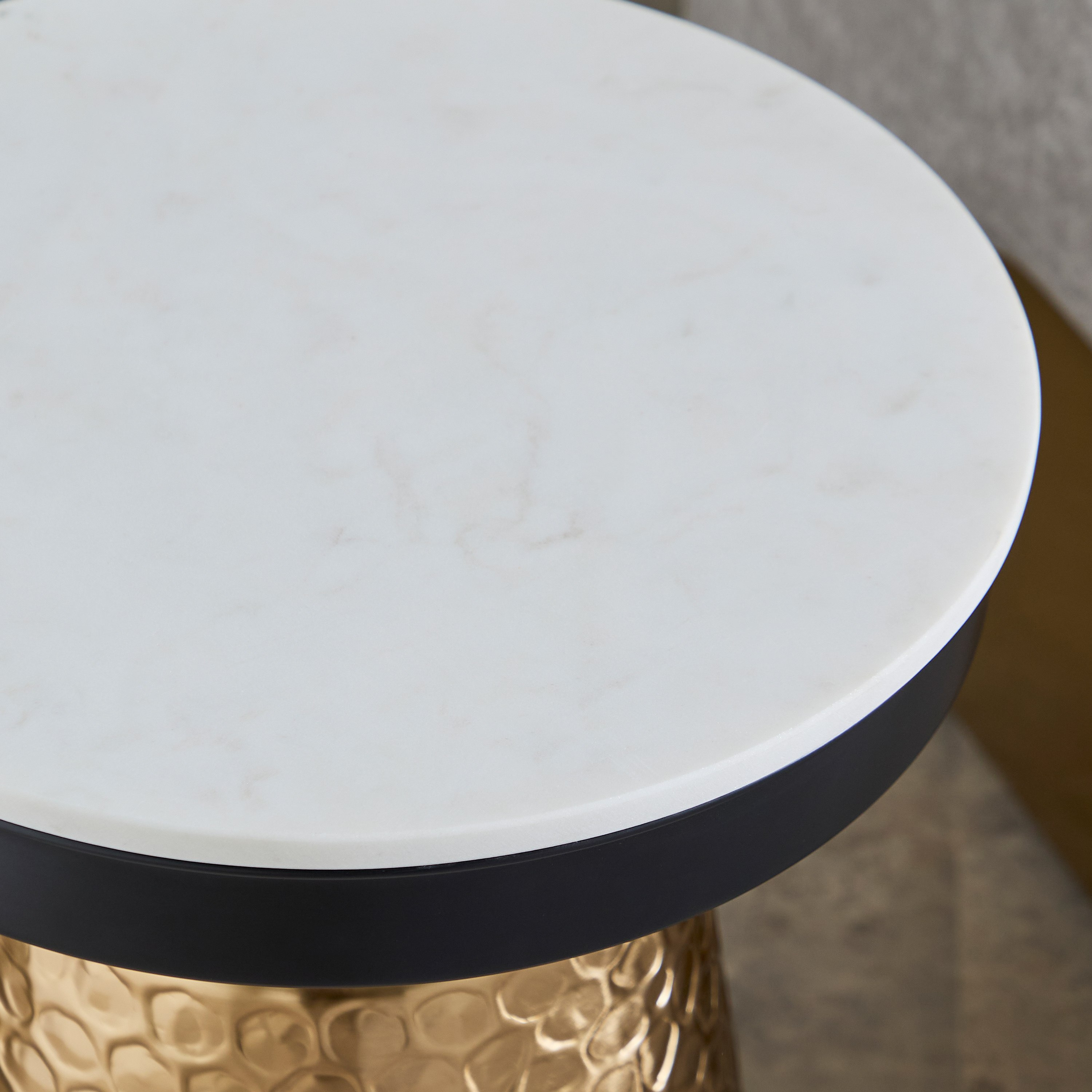 Cavon Clarian Genuine Marble Top End Table-hbxfurniture-livingroom-endtables-image-5