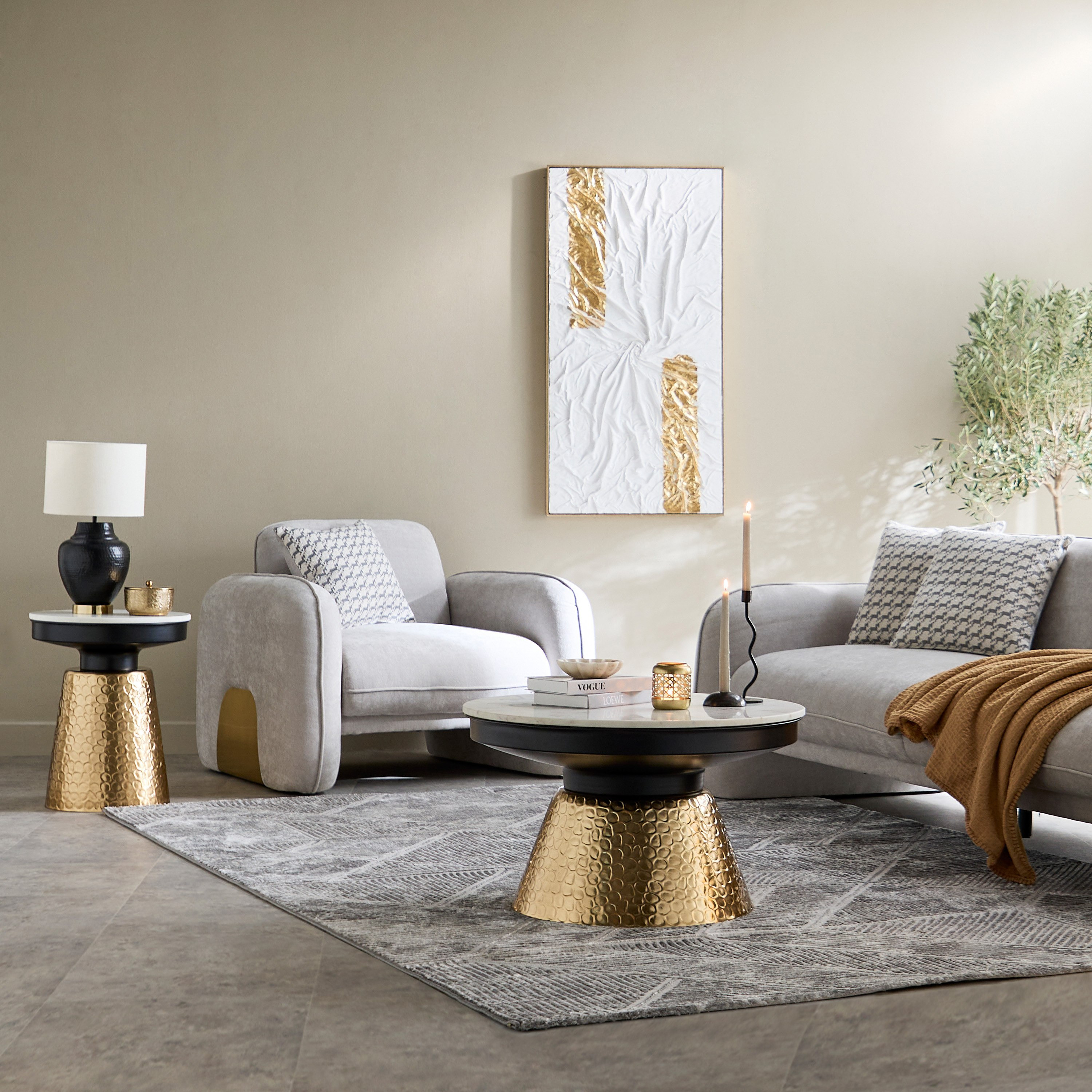 Cavon Clarian Genuine Marble Top End Table-hbxfurniture-livingroom-endtables-image-7