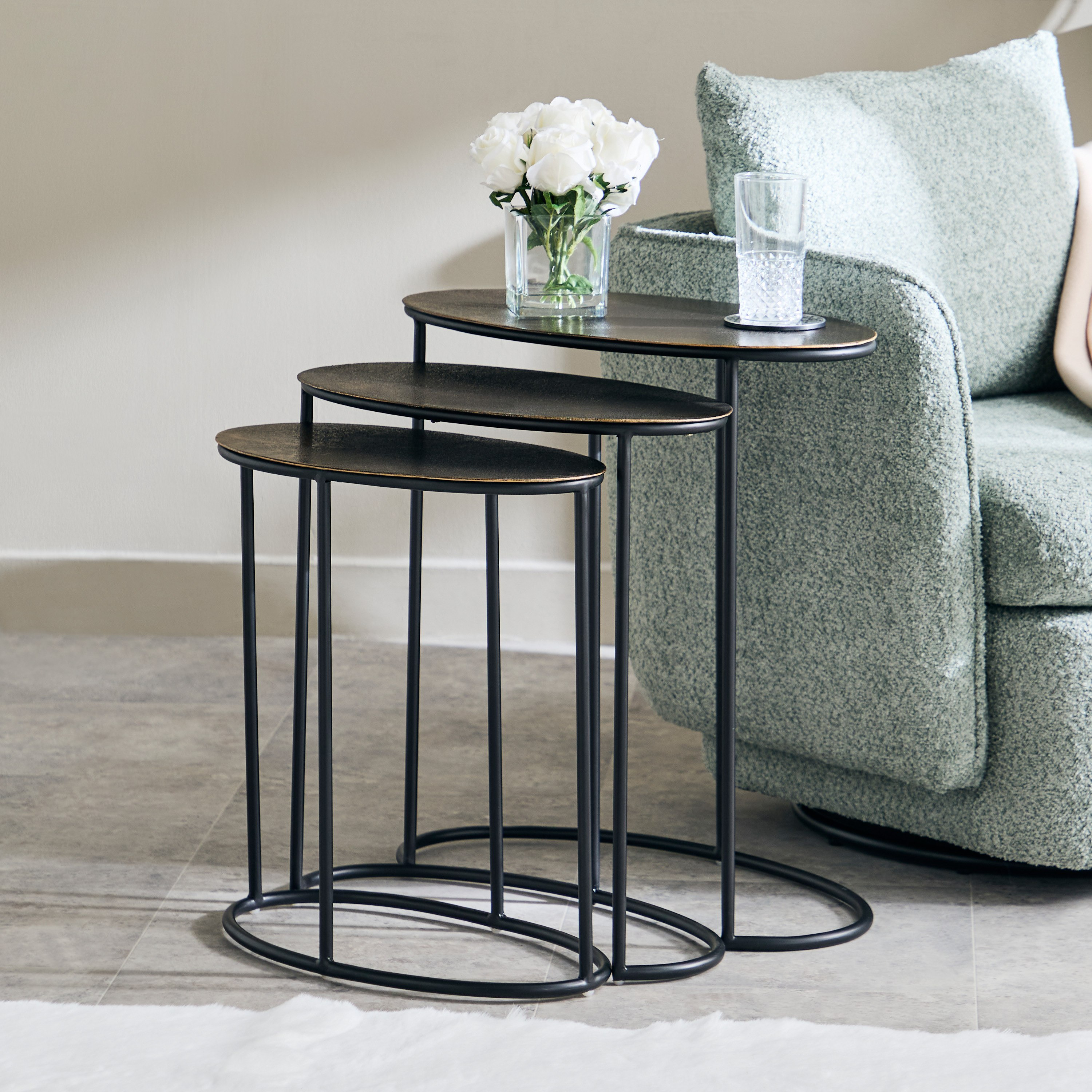 طقم طاولات متداخلة 3 قطع - كلاد من كافون-hbxfurniture-livingroom-nestingtables-image-1