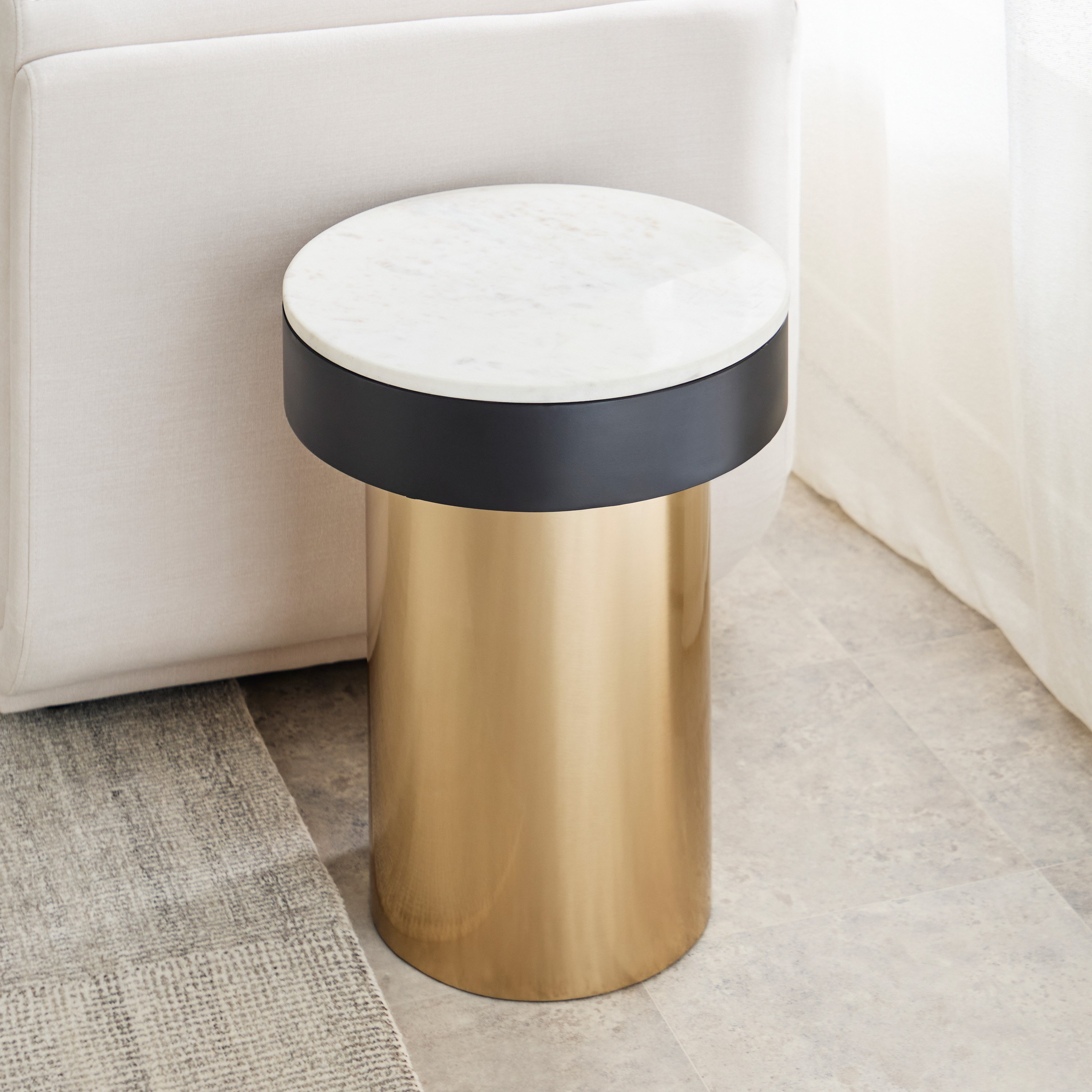 Cavon Barrel Genuine Marble Top End Table-hbxfurniture-livingroom-endtables-image-2