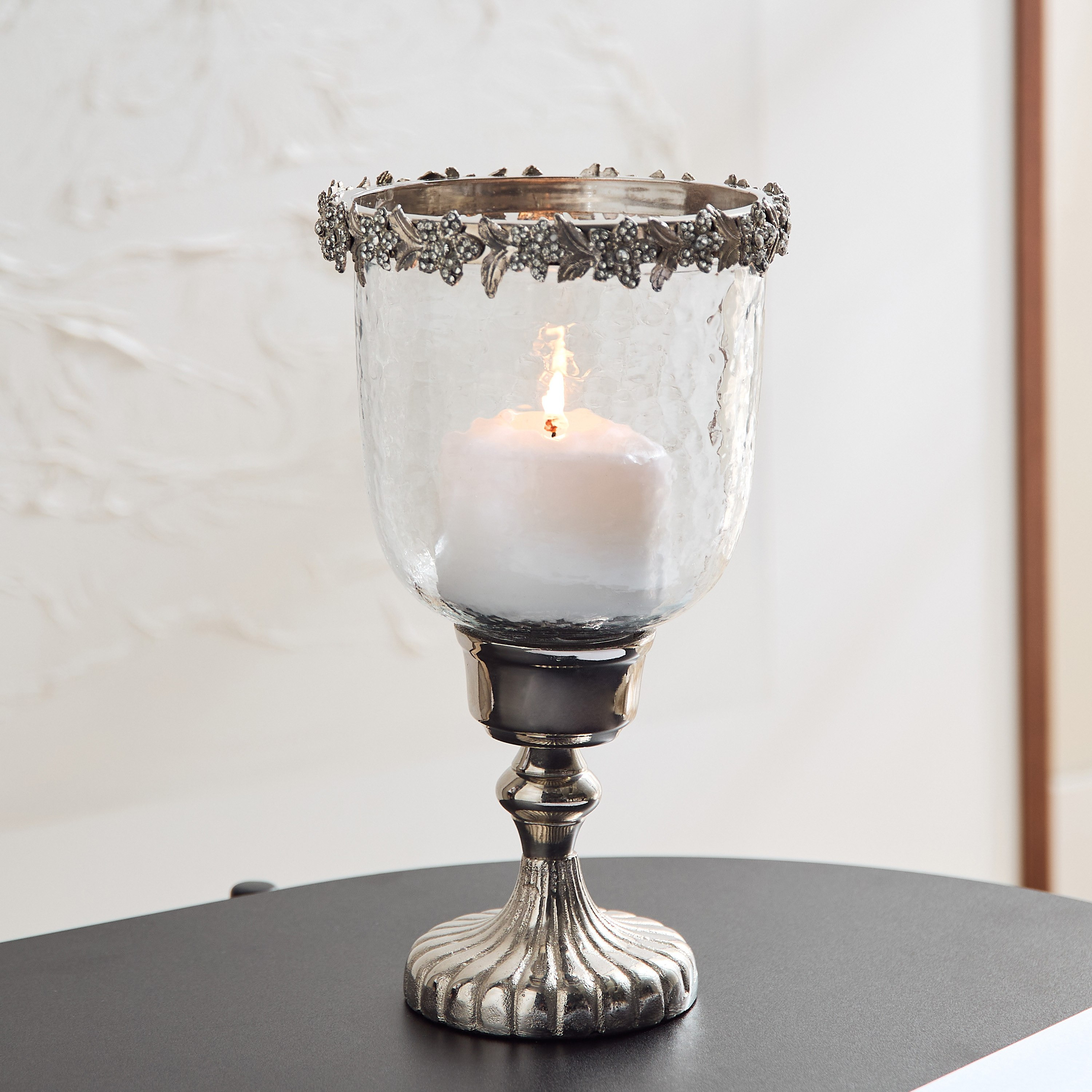 حامل شموع كريستال من النحاس من إيراس - 17x17x29 سم-hbxlivingroom-decorandaccessories-candleholders-image-1