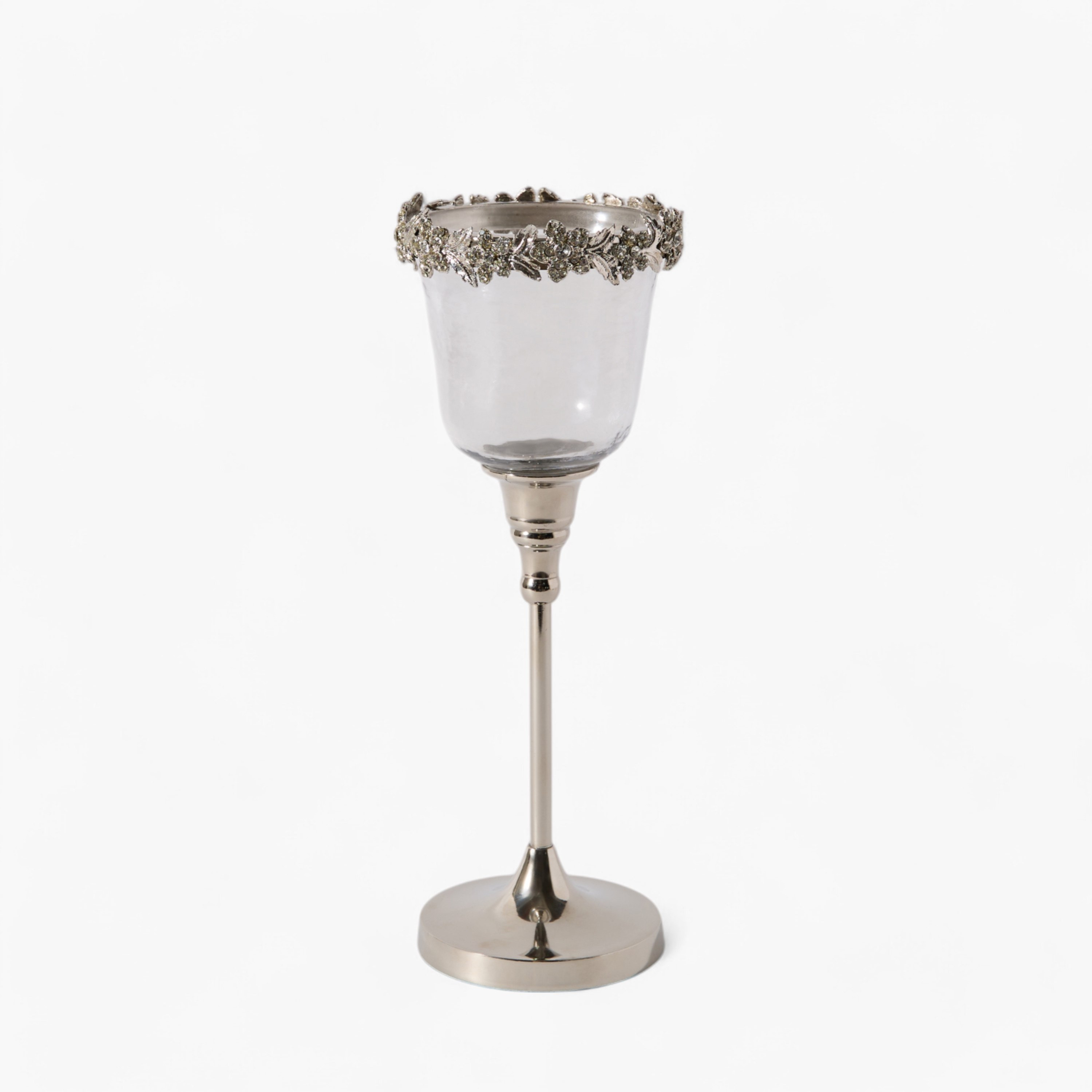 حامل شموع كريستال من النحاس والزجاج من أراس - 12x12x32 سم-hbxlivingroom-decorandaccessories-candleholders-image-6
