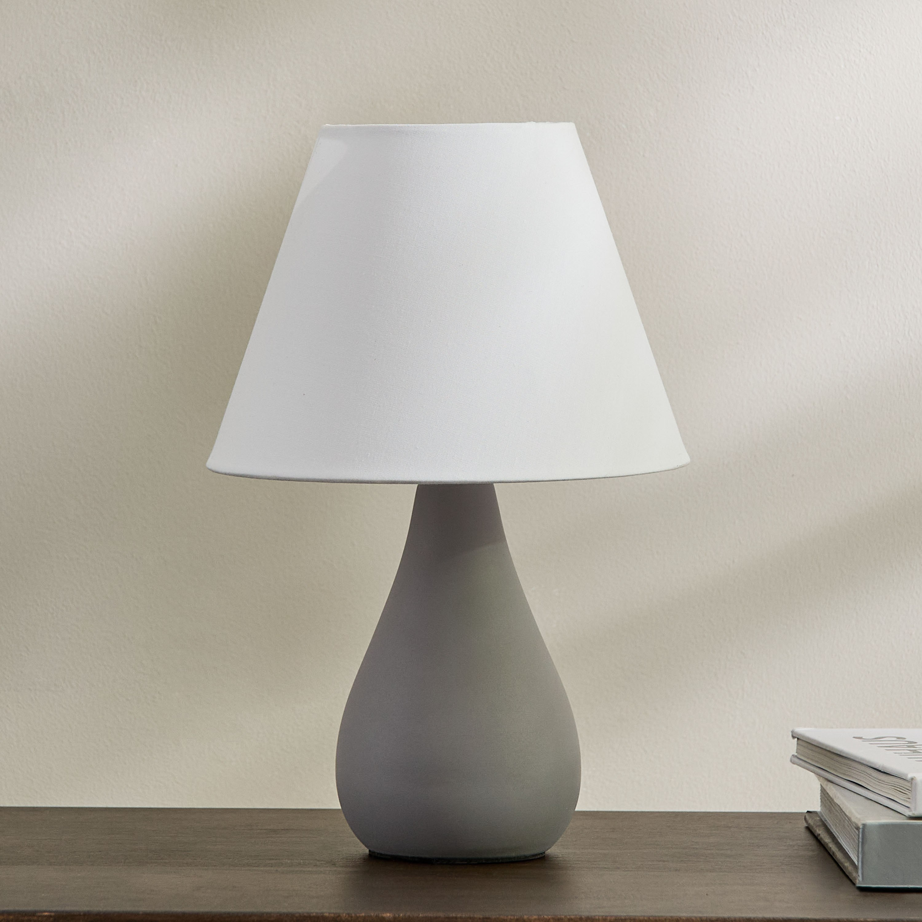 مصباح طاولة سيراميك مع غطاء قماش من ماربيلا - 28.5 سم-hbxbedroom-lighting-tablelamps-image-1