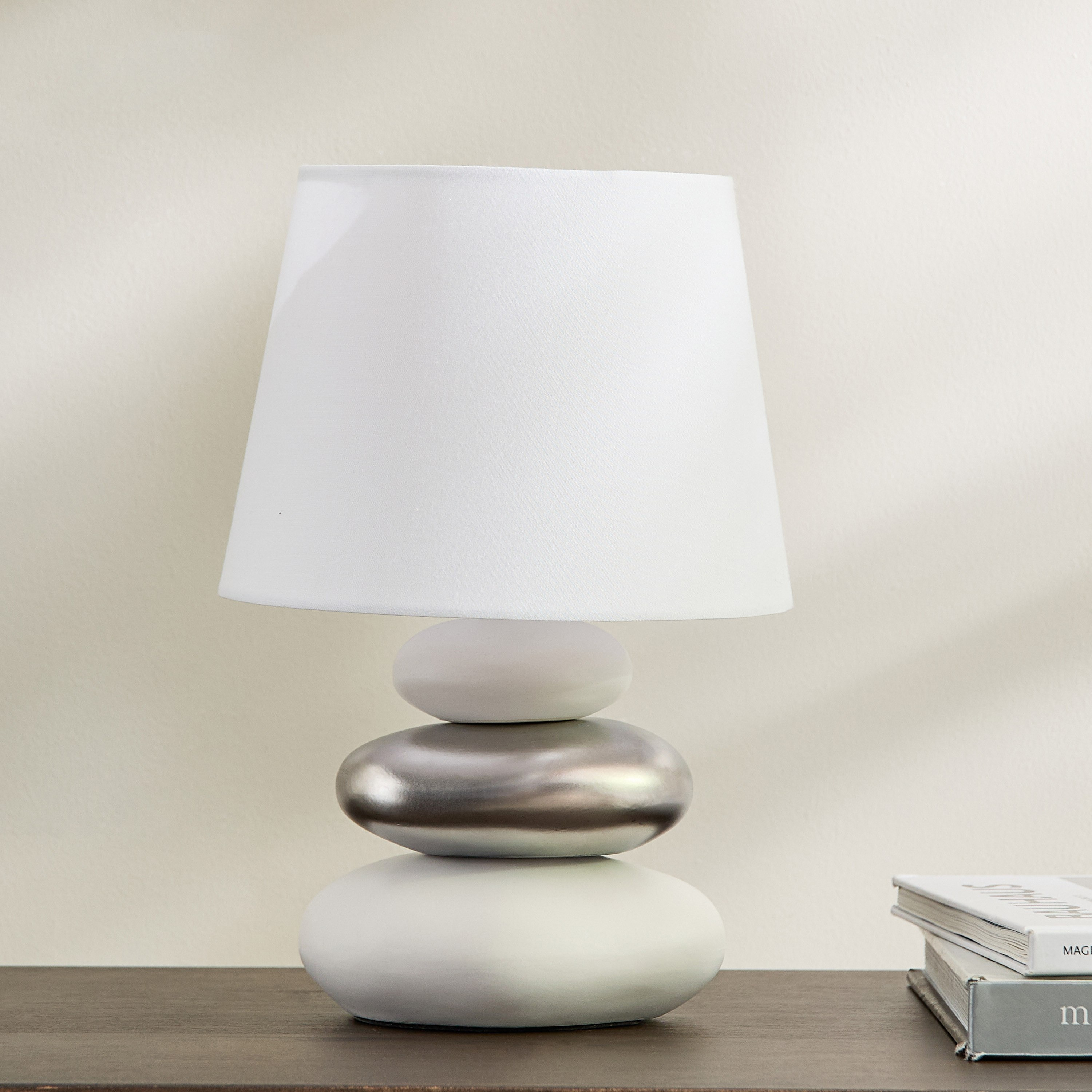 مصباح طاولة سيراميك مع غطاء قماش من ماربيلا - 29 سم-hbxbedroom-lighting-tablelamps-image-1