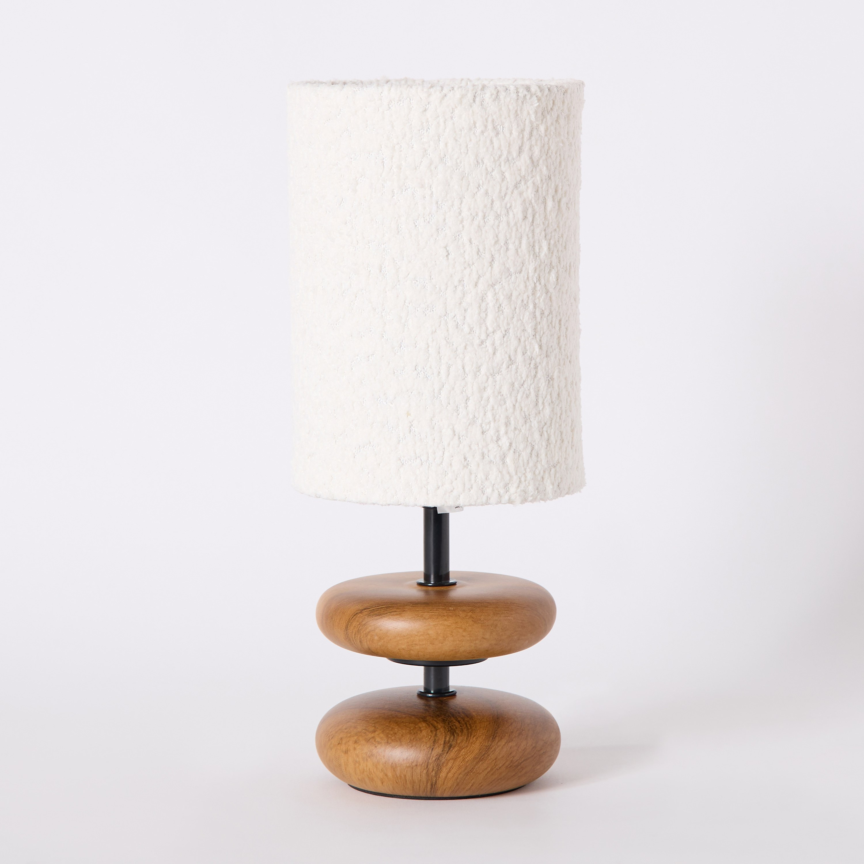 مصباح طاولة سيراميك مع غطاء كشمير وبوكليه من ماربيلا - 33.5 سم-hbxbedroom-lighting-tablelamps-image-8