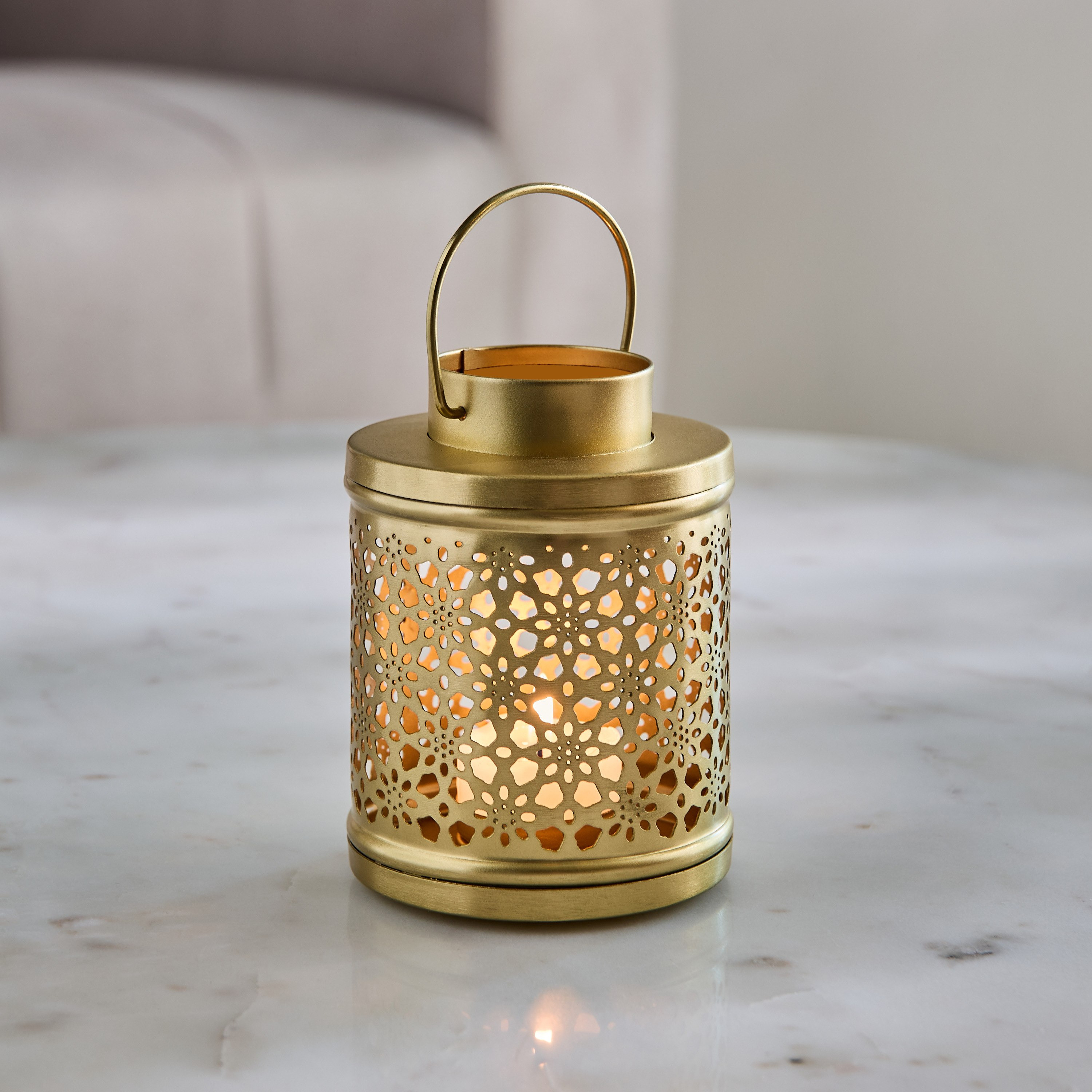 Enid Cutwork Lantern - 9x9x12.5 cm-hbxdecorandfurnishings-homeaccessories-lanterns-image-1