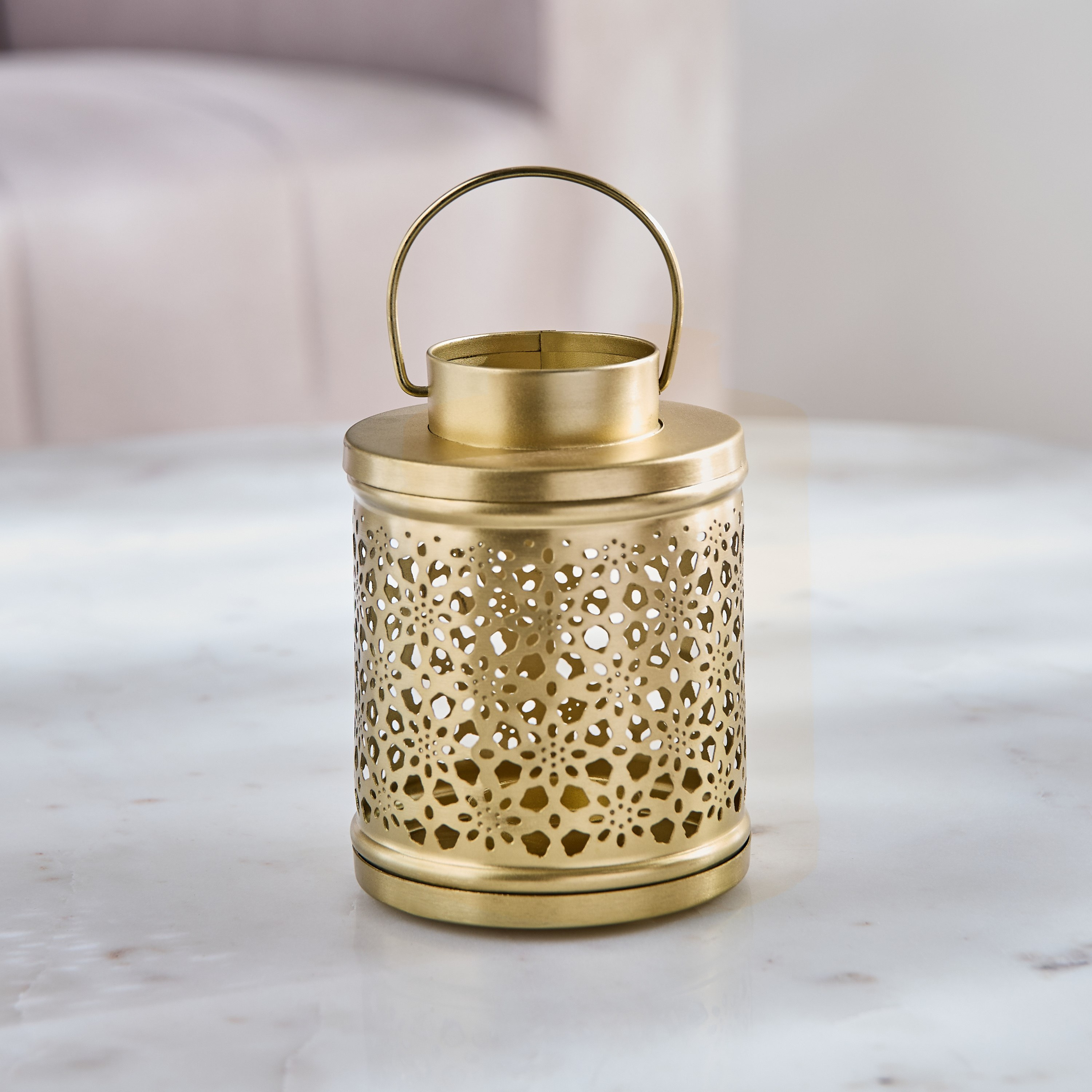 Enid Cutwork Lantern - 9x9x12.5 cm-hbxdecorandfurnishings-homeaccessories-lanterns-image-2