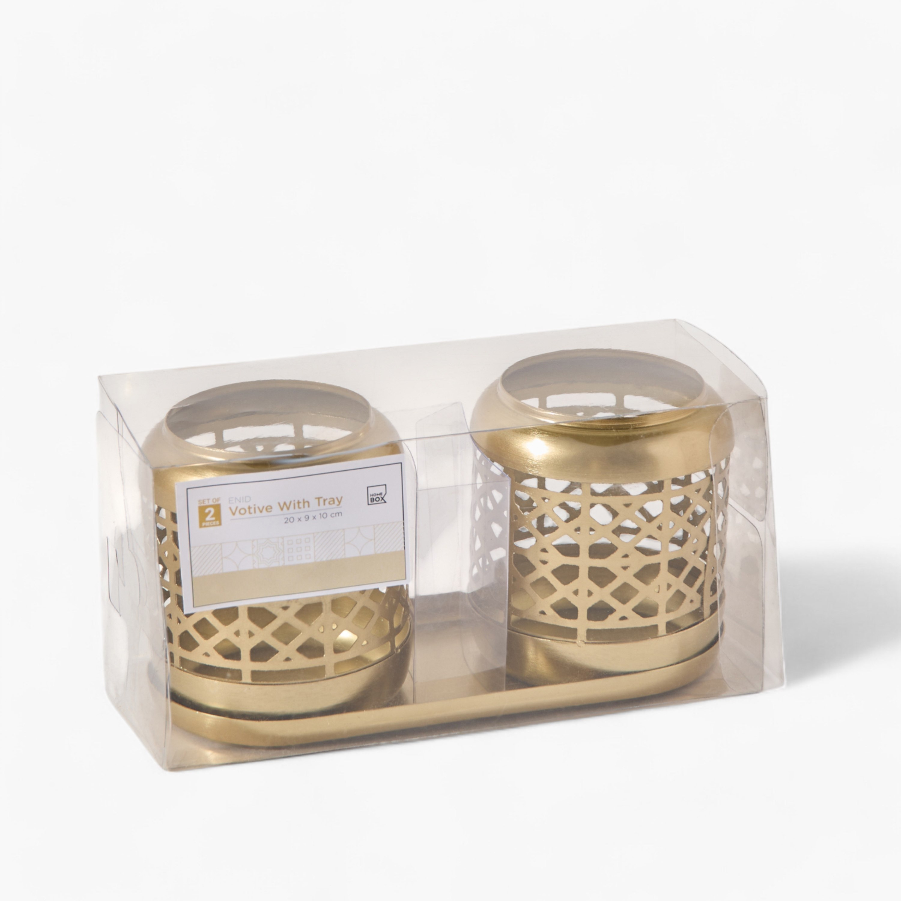 Enid 2-Piece Votive Set with Oval Tray - 20x9x10 cm-hbxlivingroom-decorandaccessories-candleholders-image-5