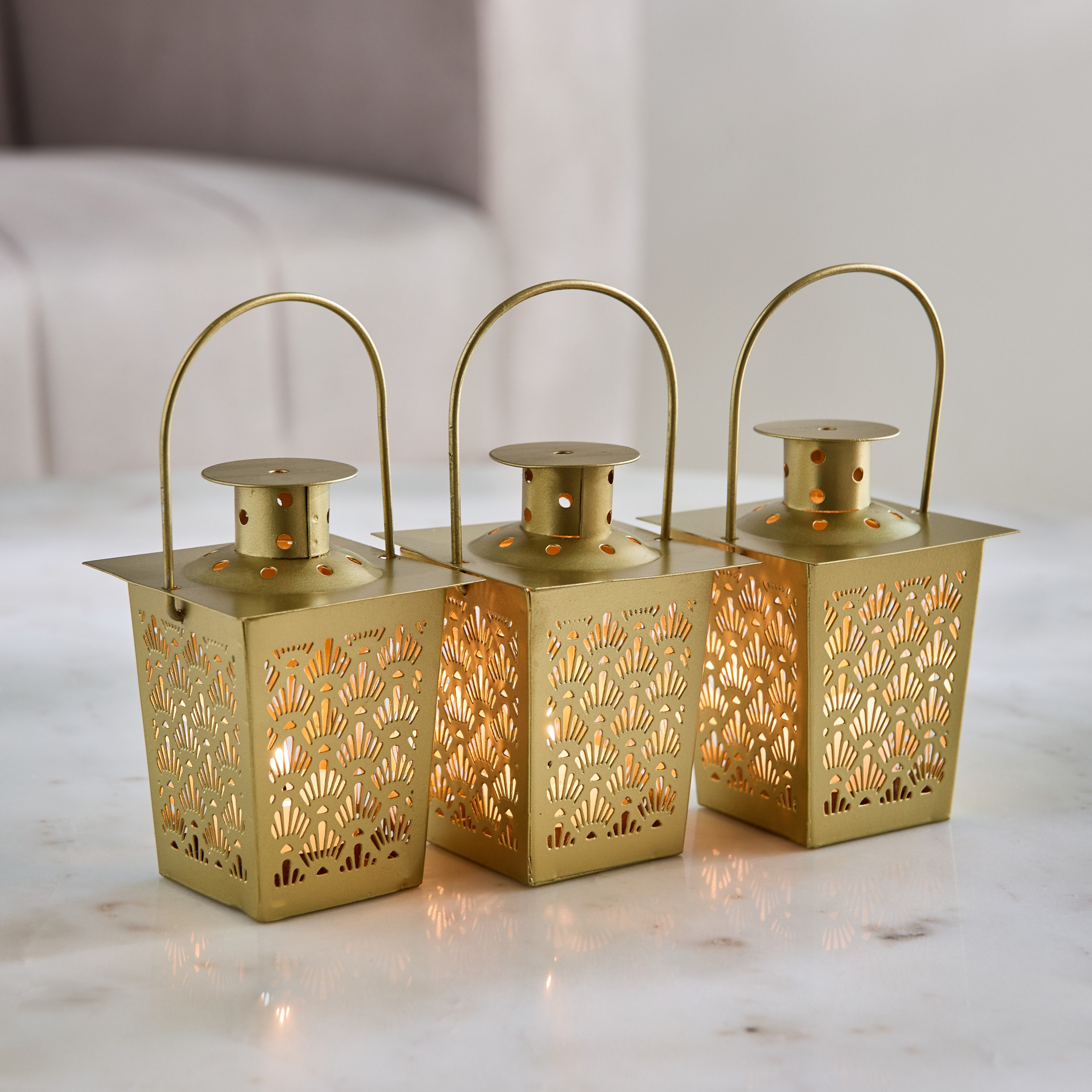 Enid 3-Piece Metal Square Lantern Set - 7.5x7.5x15 cm-hbxdecorandfurnishings-homeaccessories-lanterns-image-1