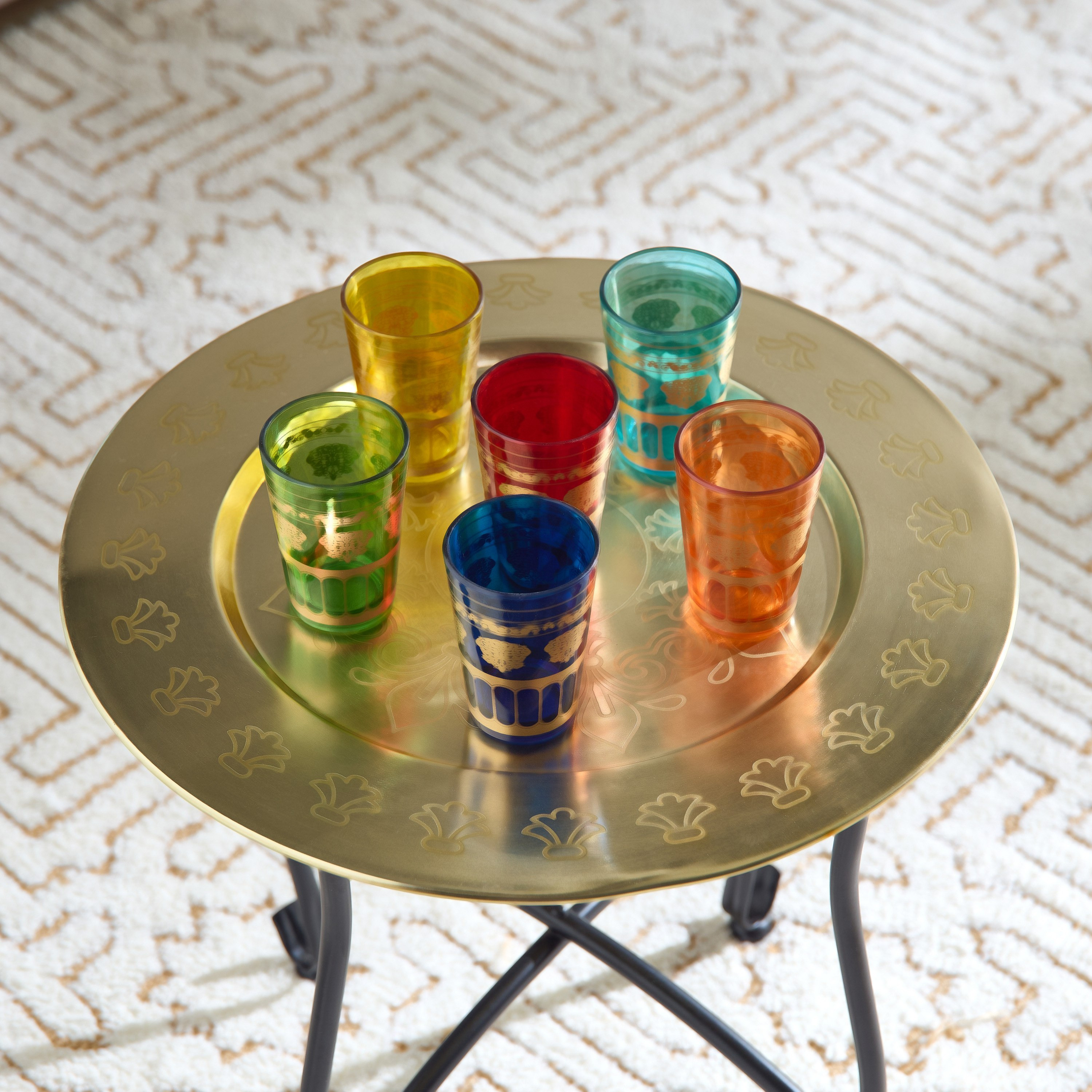طقم أكواب 6 قطع مع طاولة بصينية معدنية وزخارف مغربية من إنيد-hbxhomeware-homedecor-figurinesandornaments-image-2