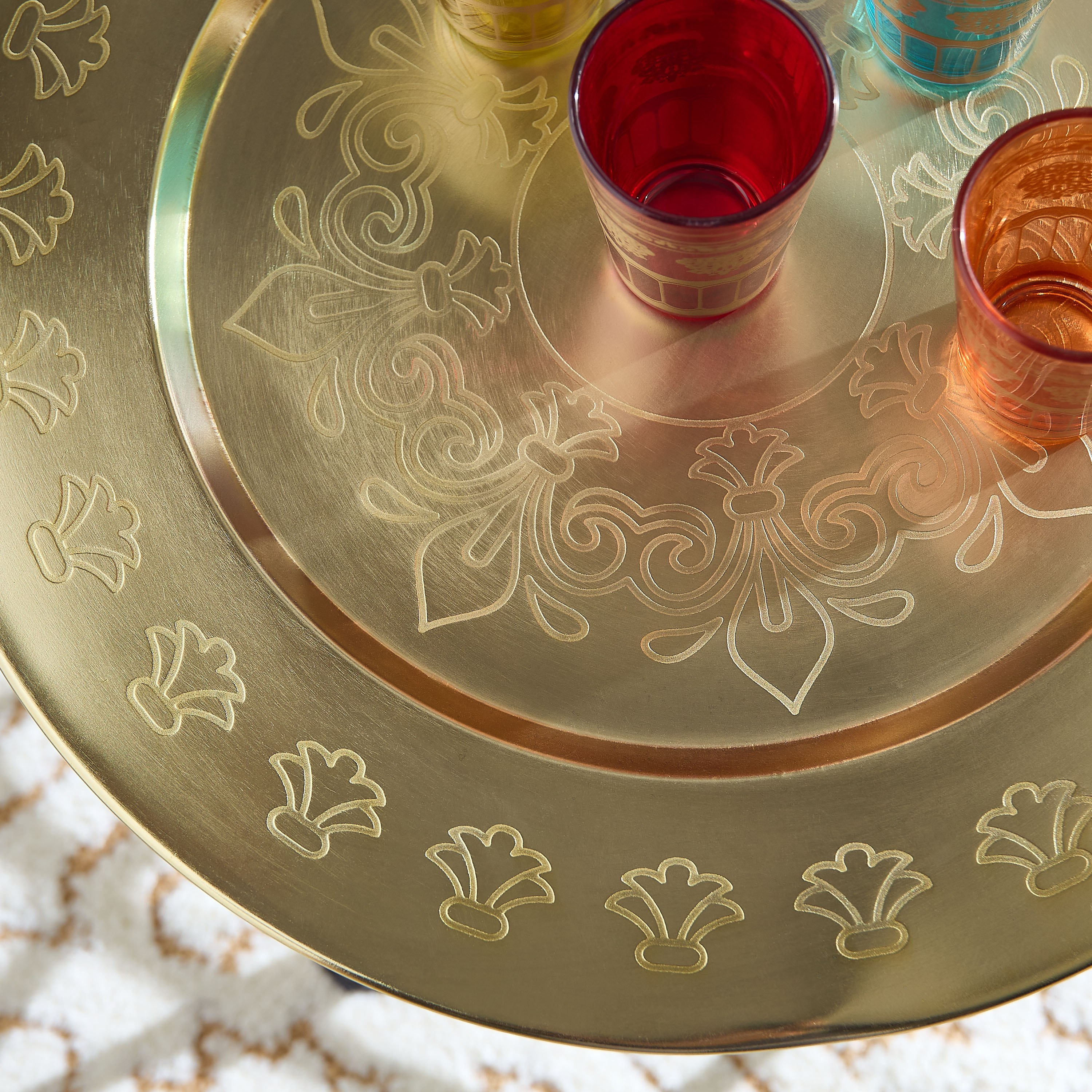 طقم أكواب 6 قطع مع طاولة بصينية معدنية وزخارف مغربية من إنيد-hbxhomeware-homedecor-figurinesandornaments-image-4