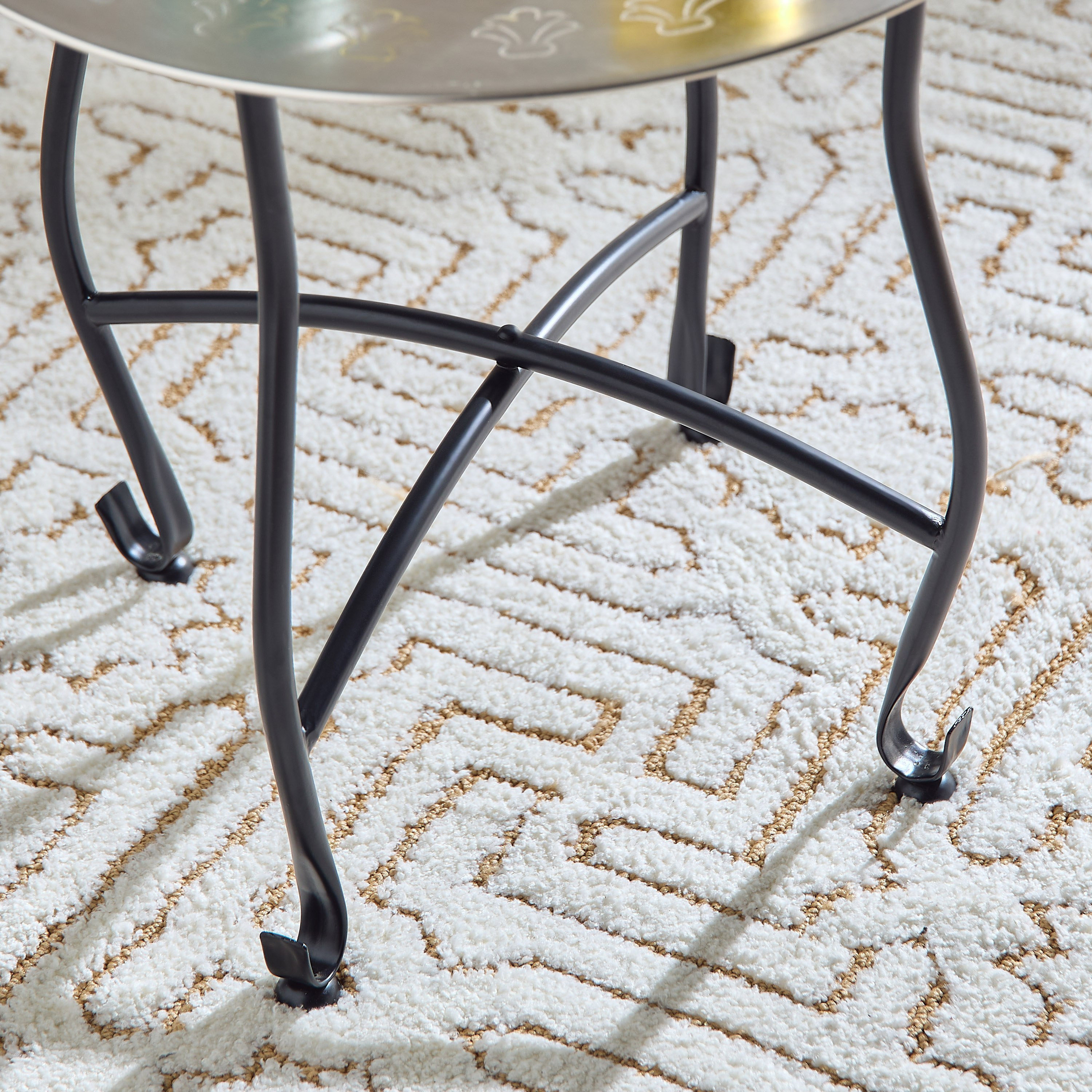 طقم أكواب 6 قطع مع طاولة بصينية معدنية وزخارف مغربية من إنيد-hbxhomeware-homedecor-figurinesandornaments-image-5