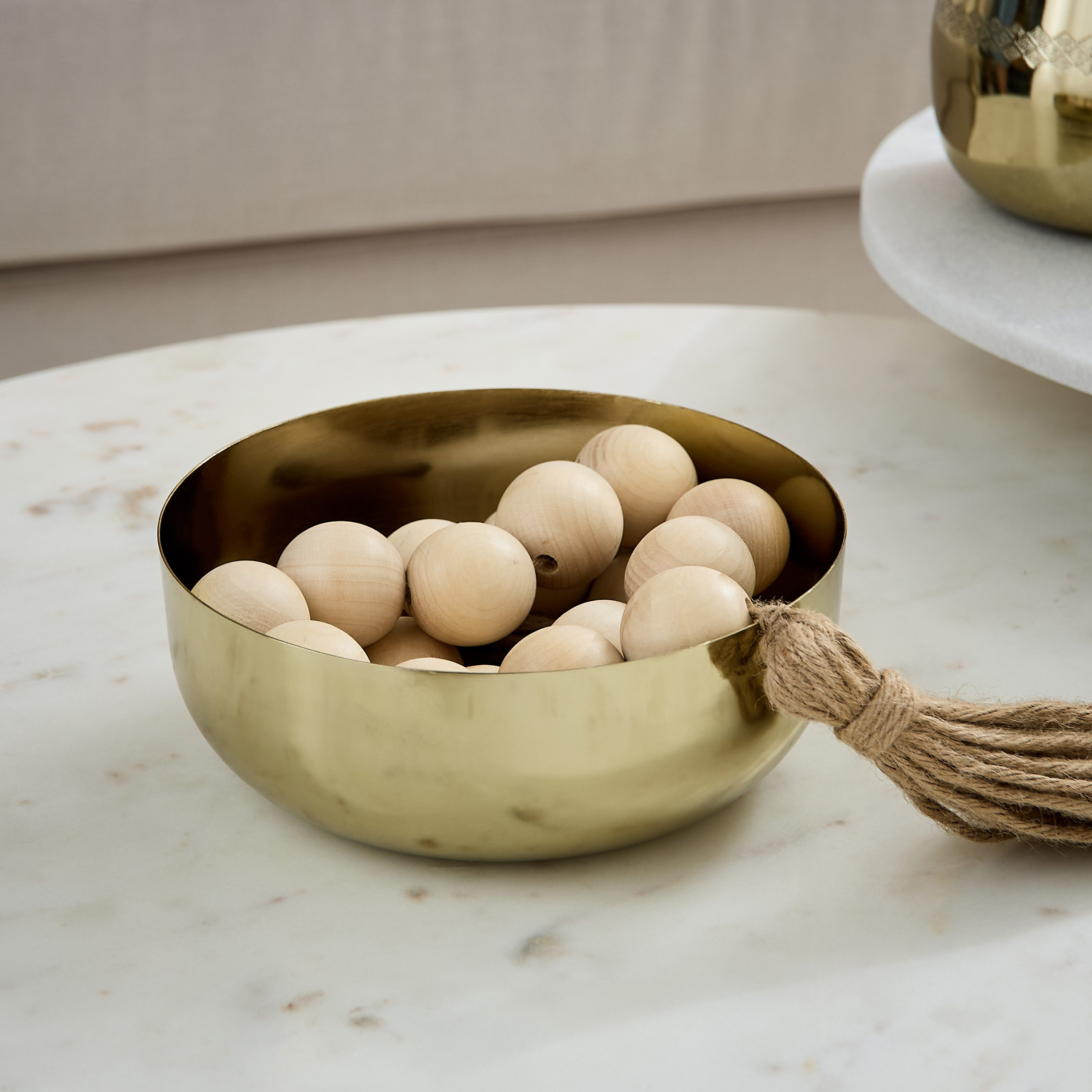 Isac Metal Etched Decorative Bowl - 20x20x8 cm-hbxdecorandfurnishings-homeaccessories-bowls-image-1