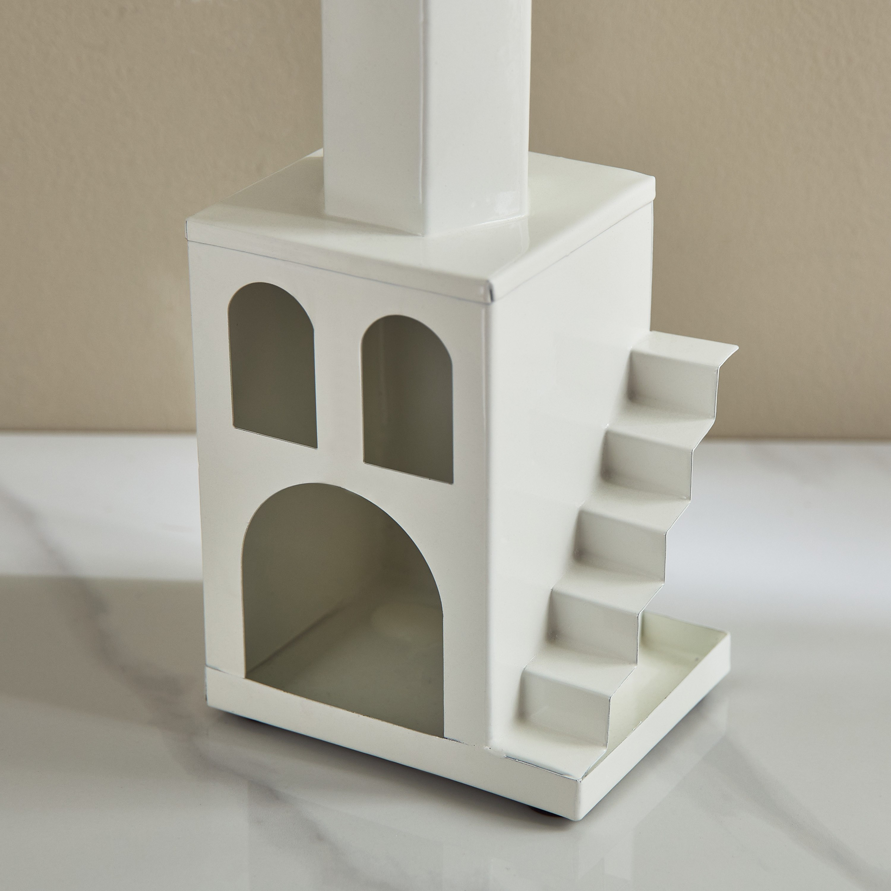 Scaft Metal House Shape Tealight Holder - 10x8x28.5 cm-hbxlivingroom-decorandaccessories-candleholders-image-3
