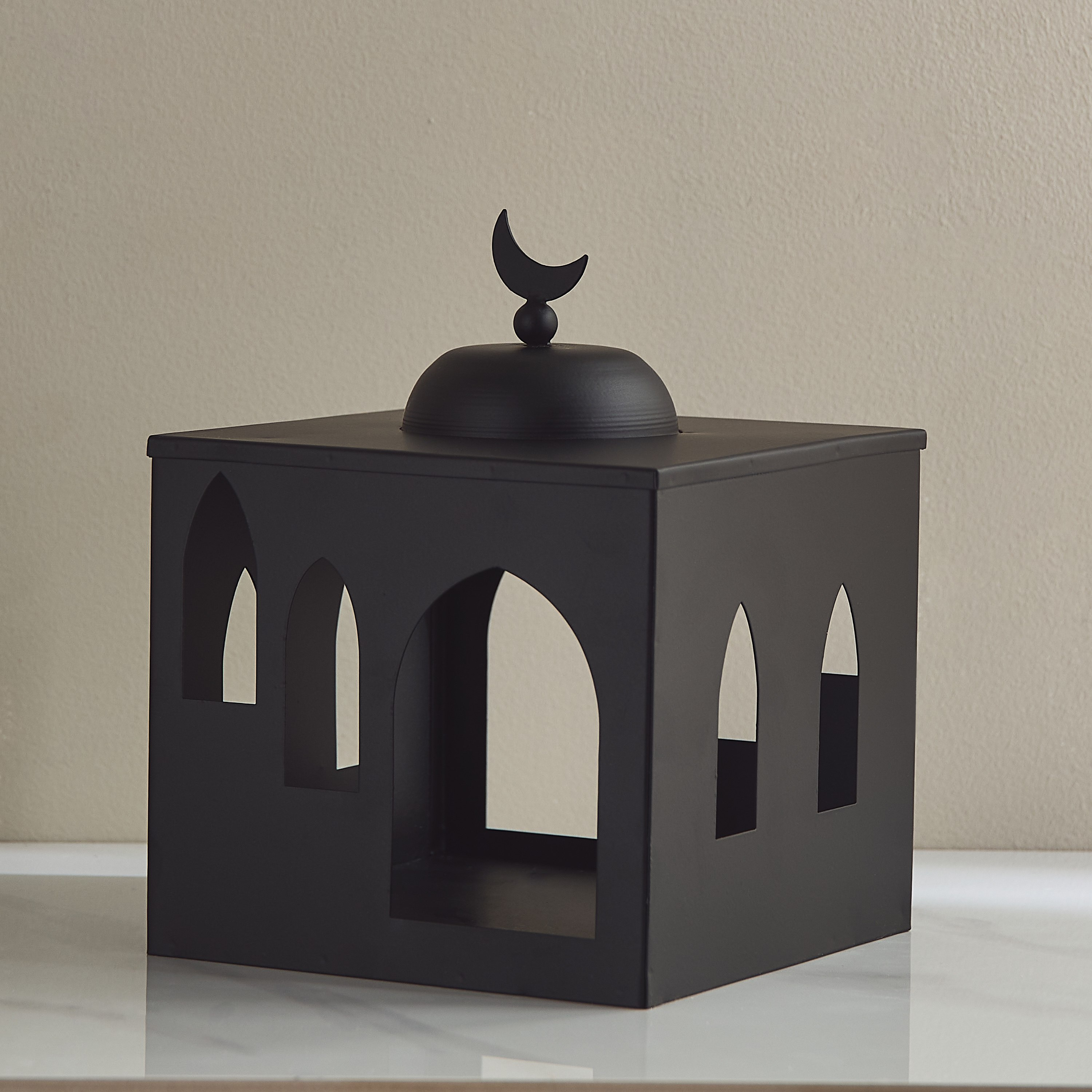 حامل شموع صغيرة على شكل منزل معدن من سكافت - 14.5x14x19 سم-hbxlivingroom-decorandaccessories-candleholders-image-2
