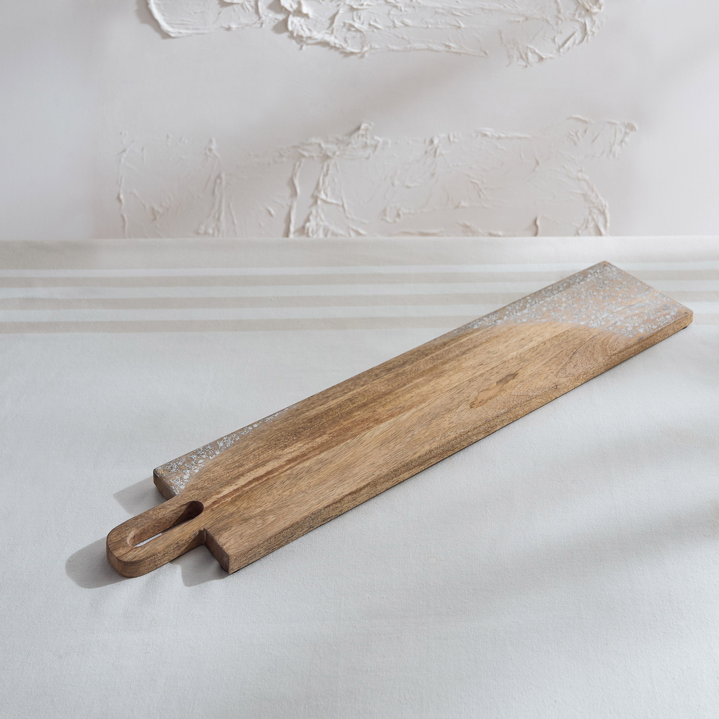 Lace Pattern with Etching Natural Wood Cheese Serving Platter - 70x15x1.5 cm-hbxdecorandfurnishings-tabletop-serveware-image-2