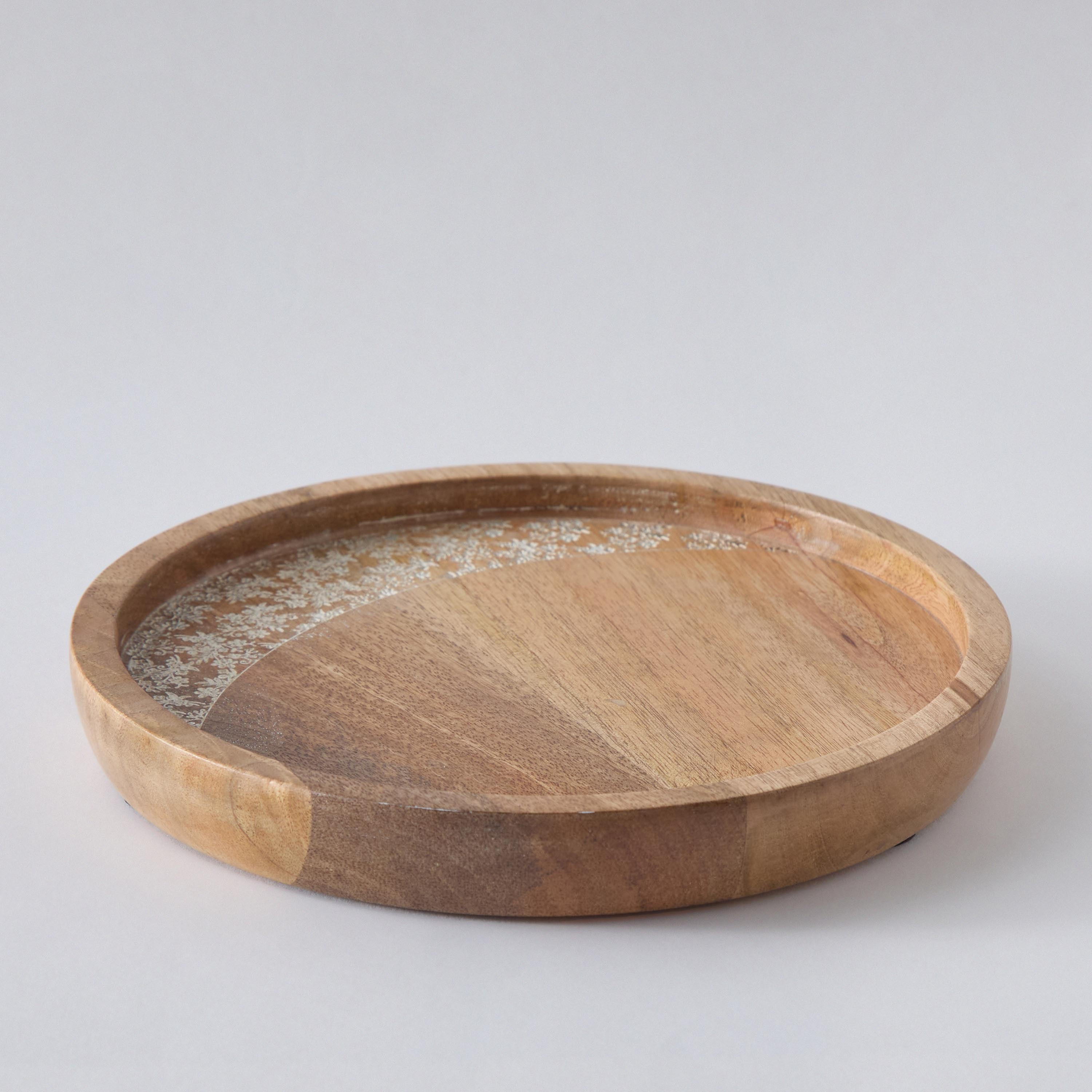 صحن ديكور من الخشب الطبيعي المنقوش ونمط الدانتيل - 20x20x3 سم-hbxhomeware-hbxdecorandfurnishings-image-5