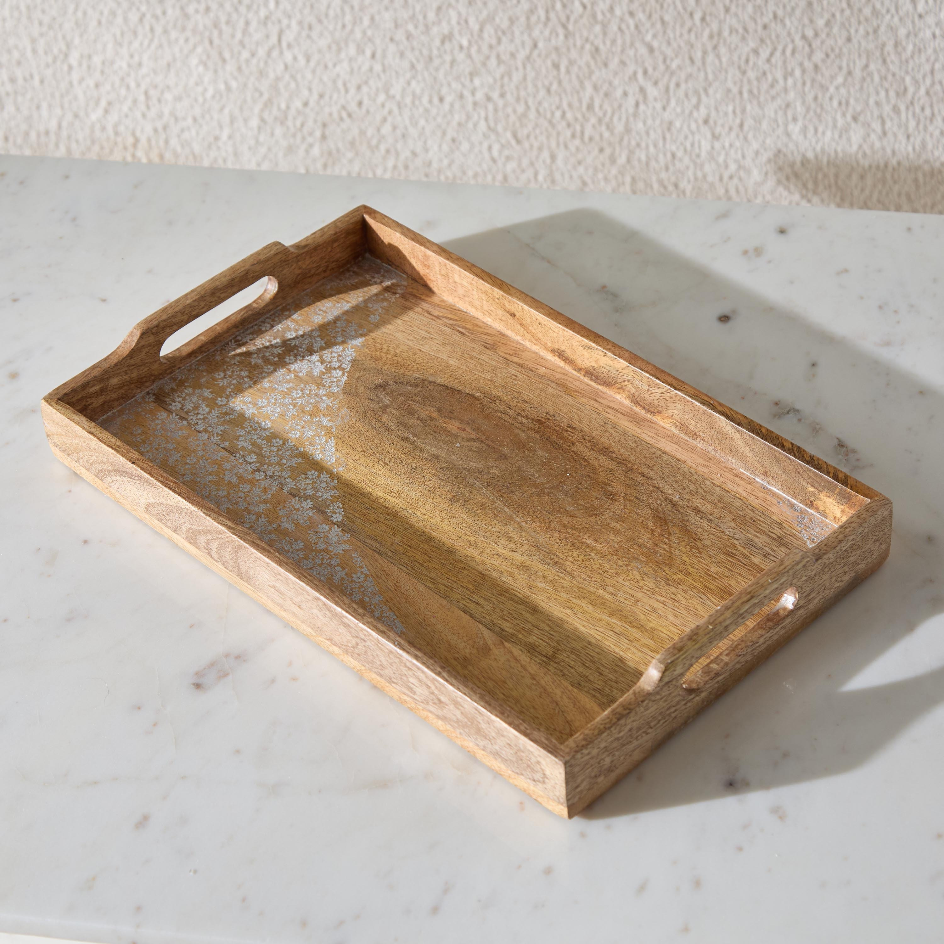 صينية مستطيلة من الخشب الطبيعي المنقوش ونمط الدانتيل - 40x24.5x5 سم-PROMO_HB_AE_B1G1_250925-image-2