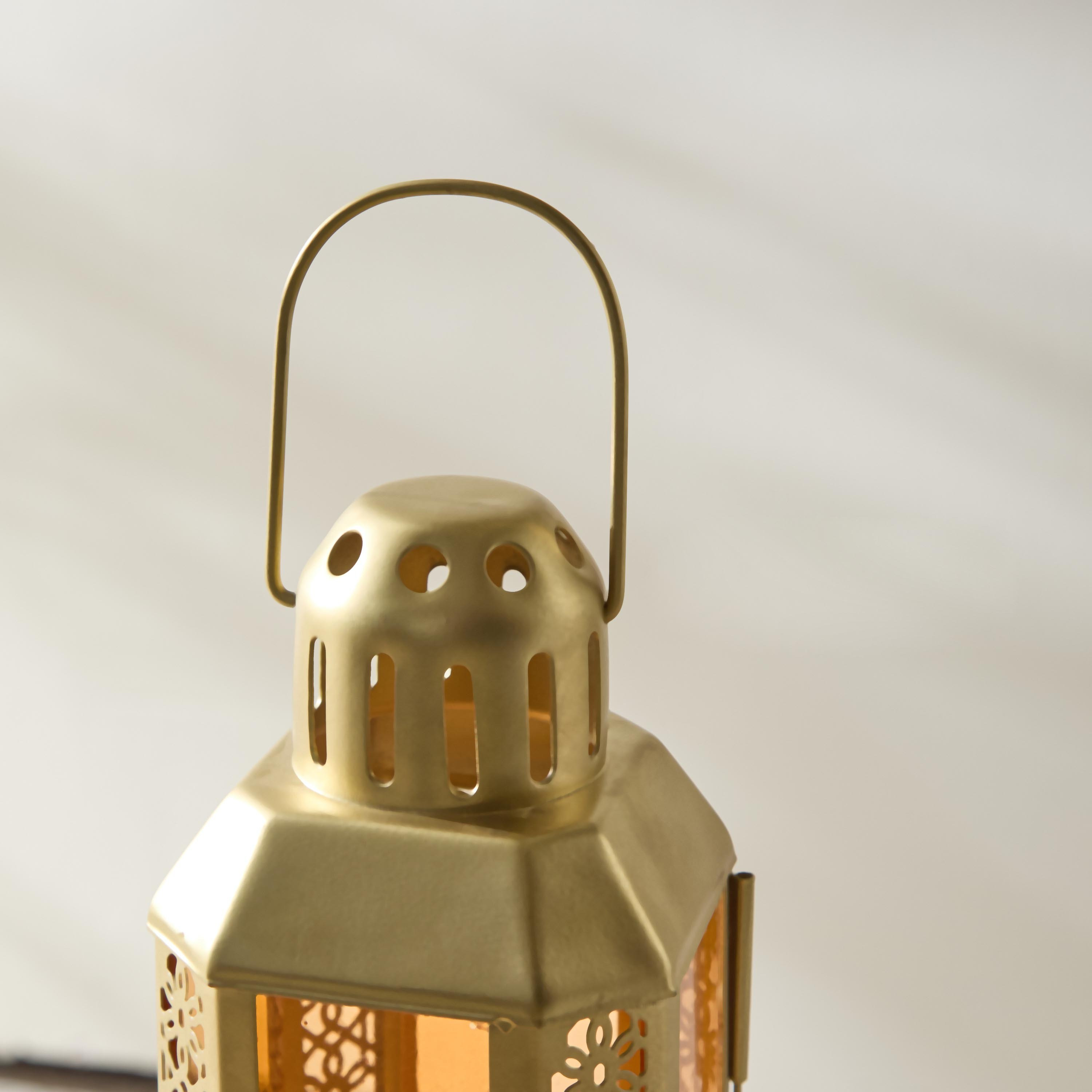 Kensin Metal Cutwork Lantern - 11.5x11.5x22 cm-hbxdecorandfurnishings-homeaccessories-lanterns-image-2