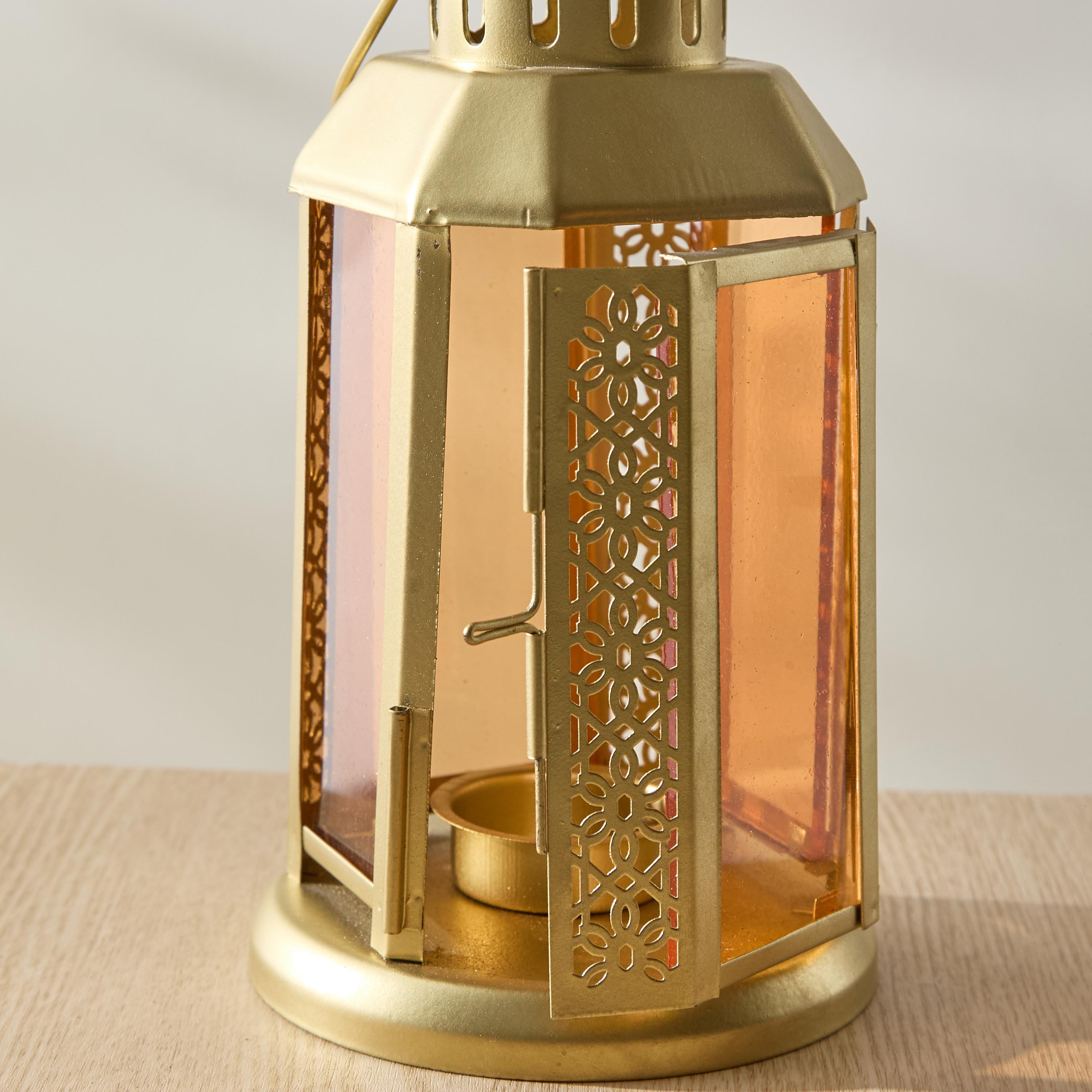 Kensin Metal Cutwork Lantern - 11.5x11.5x22 cm-hbxdecorandfurnishings-homeaccessories-lanterns-image-3