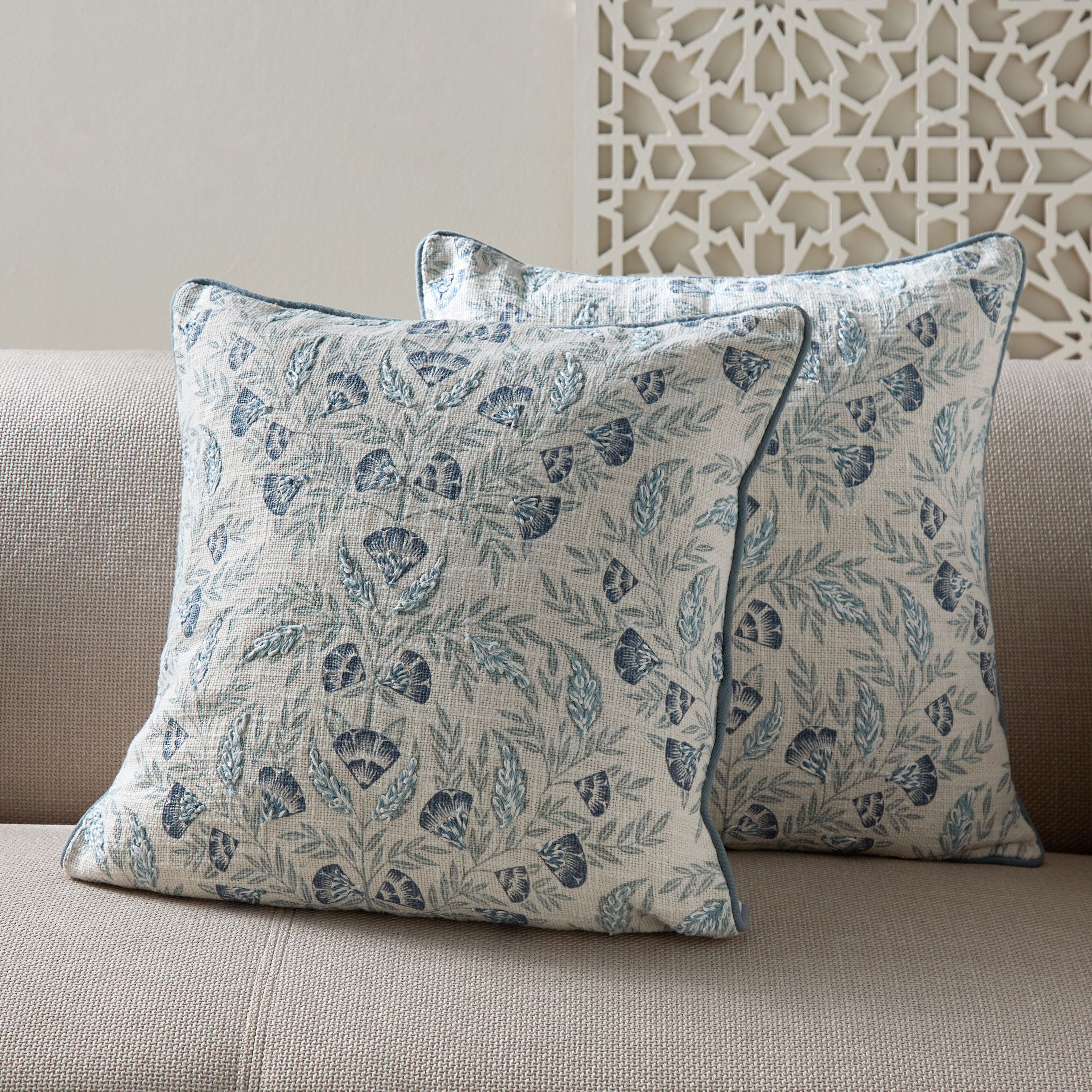 Cozy Flora Duo 2-Piece  Filled Cushion Set - 50x50 cm-hbxhomeware-hbxbedroom-image-1