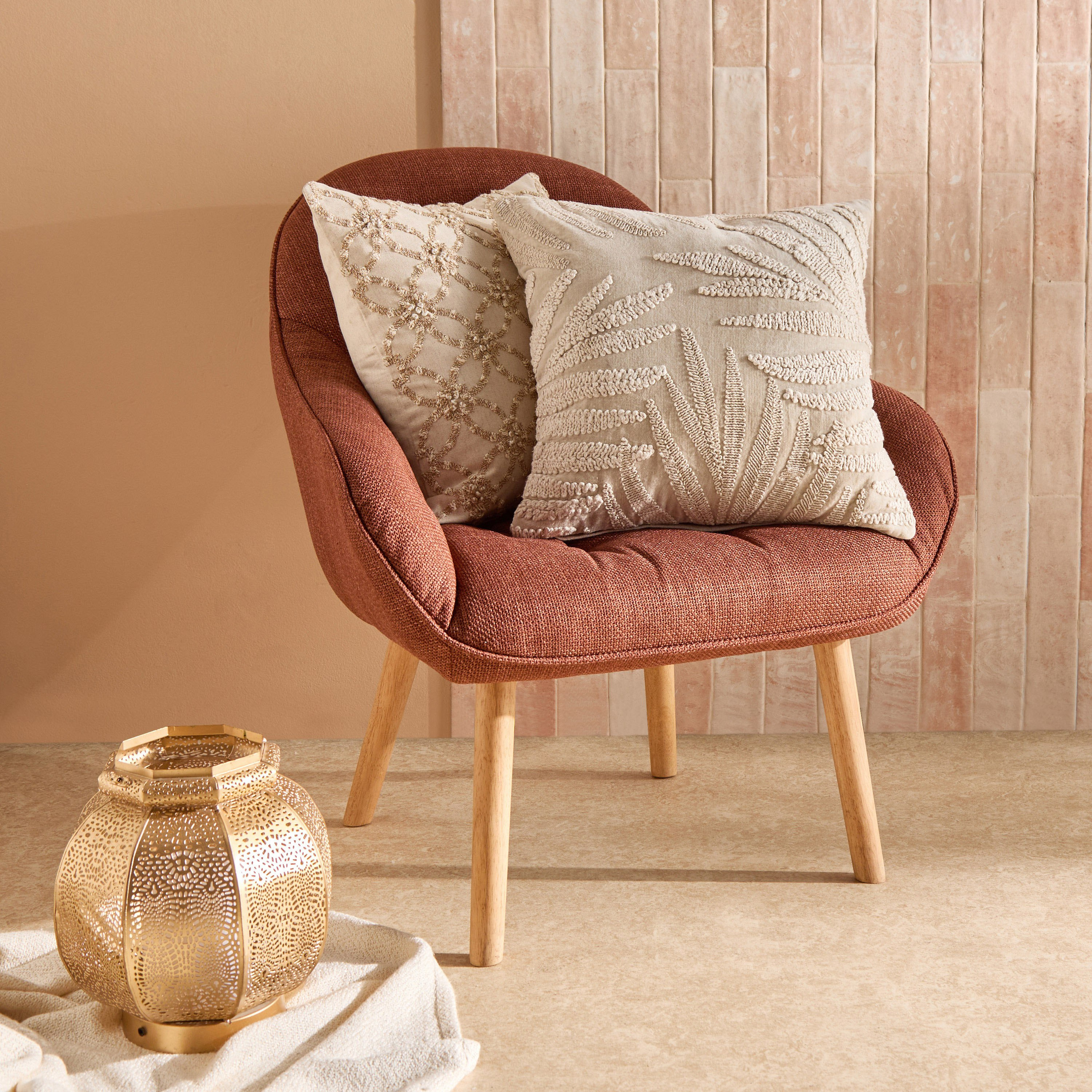 Taste of Grace Stonsh Leaf Embellished Filled Cushion - 45x45 cm-hbxhomeware-hbxbedroom-image-4