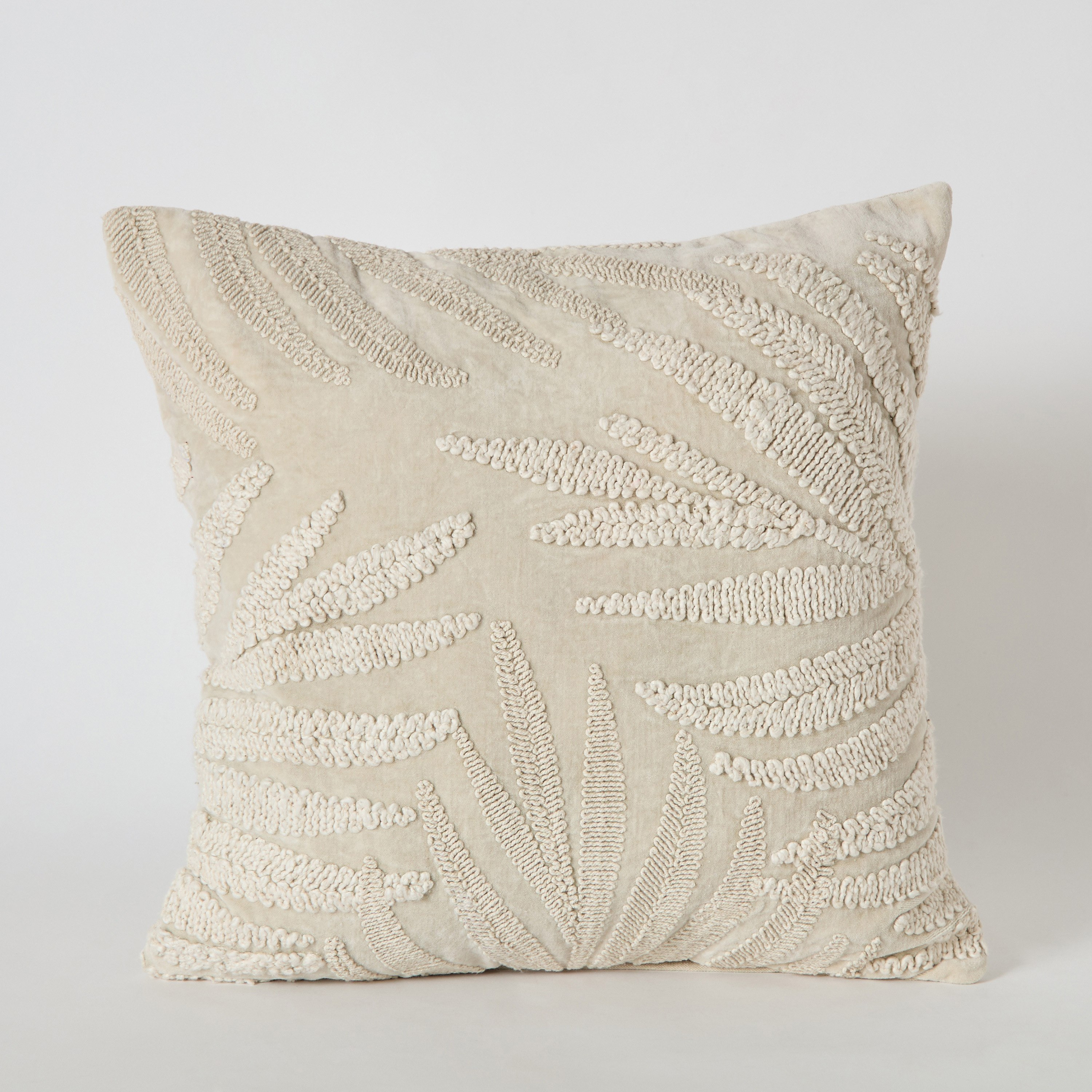 Taste of Grace Stonsh Leaf Embellished Filled Cushion - 45x45 cm-hbxhomeware-hbxbedroom-image-5