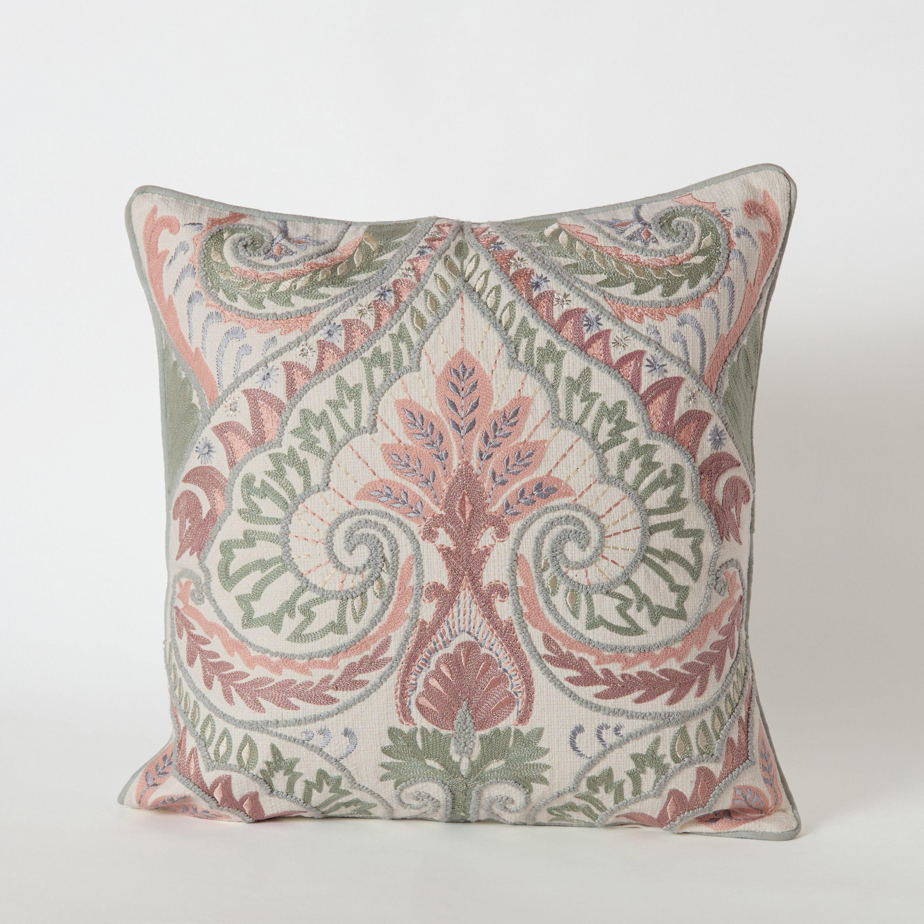 Trado Paisley Embroidered Filled Cushion - 50x50 cm-hbxhomeware-hbxbedroom-image-5