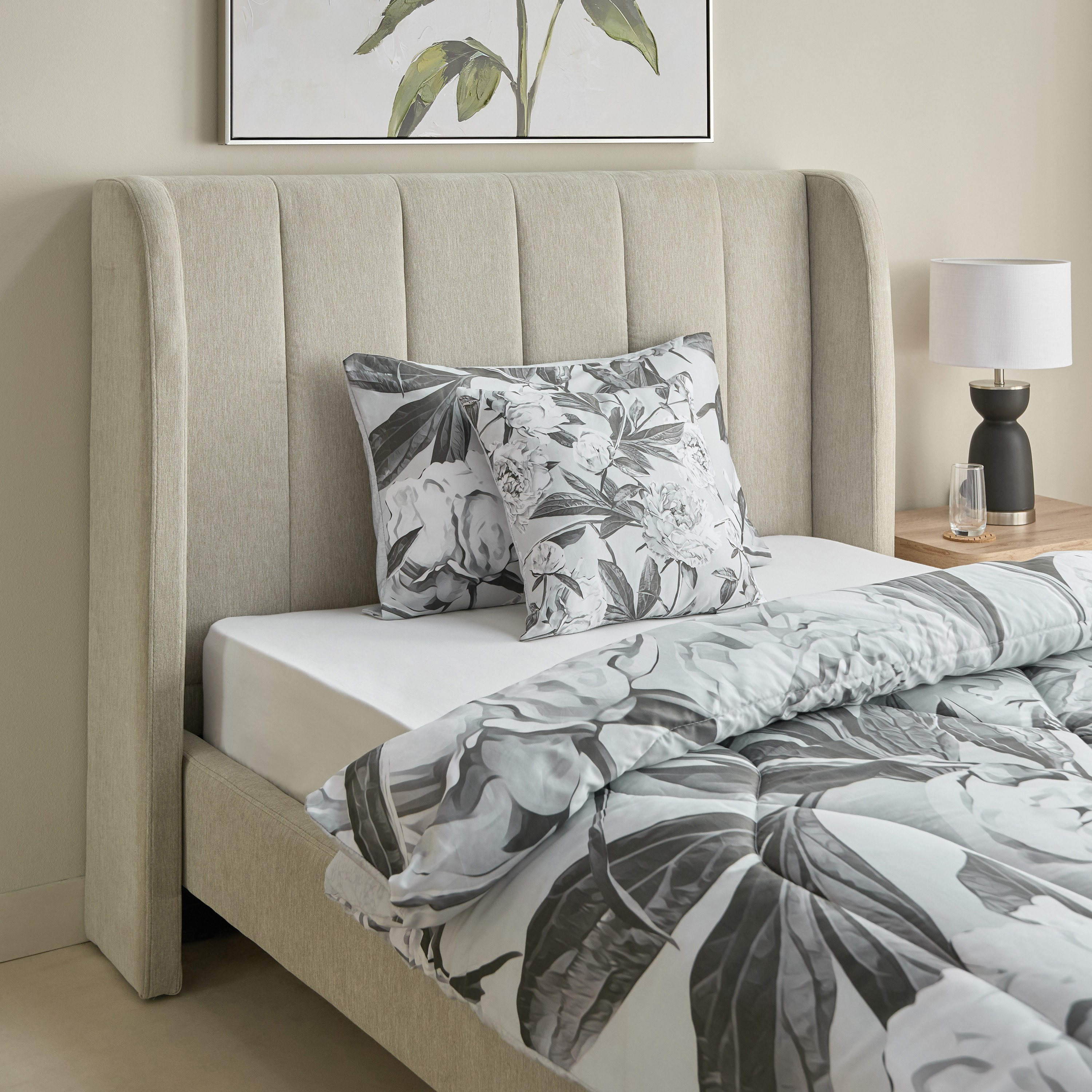 طقم لحاف كينج قطن بطبعات 3 قطع كانوبي من لافيش - 160x220 سم-hbxhomeware-hbxbedroom-image-1